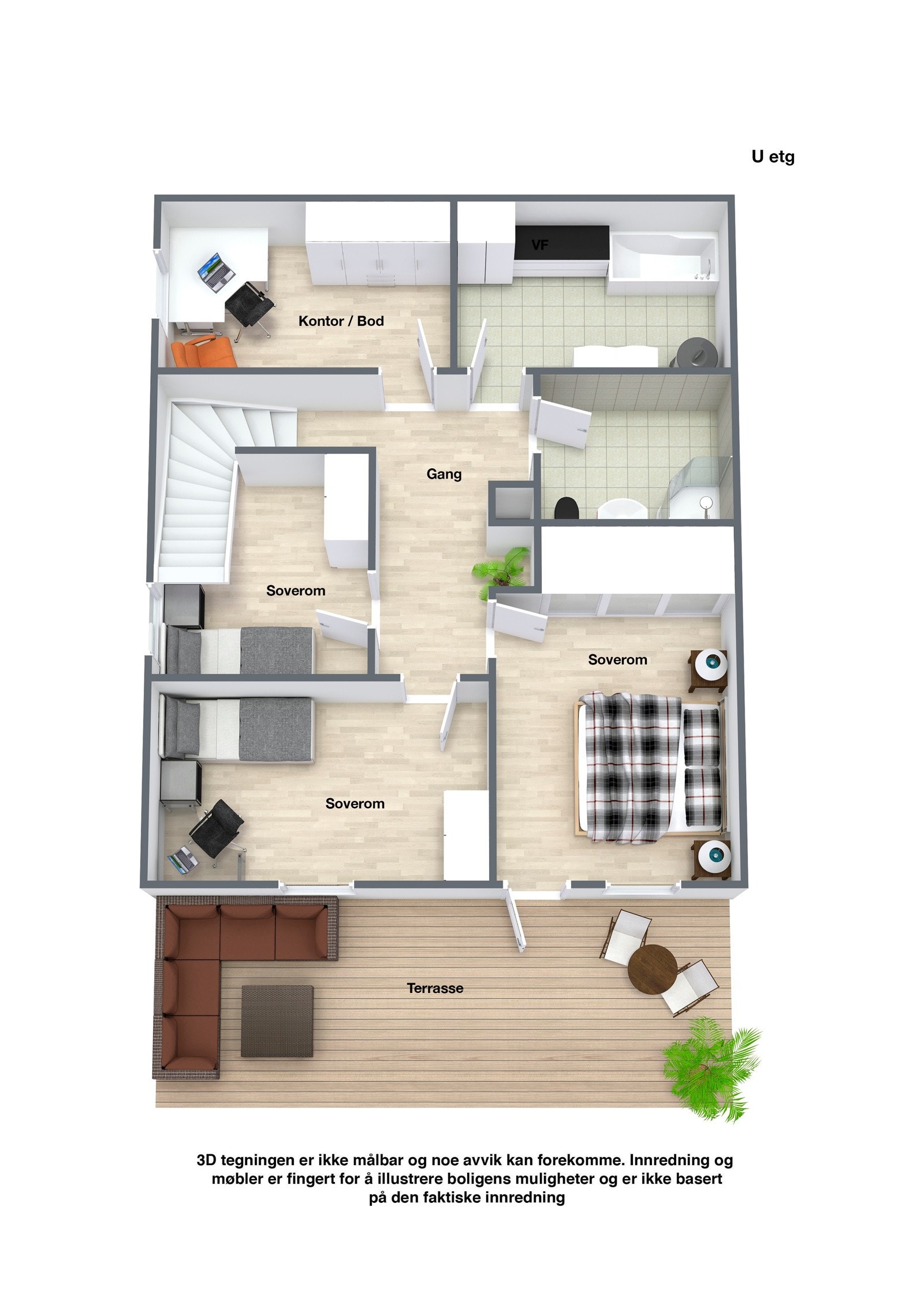 Planskisse underetasje Galleribilde