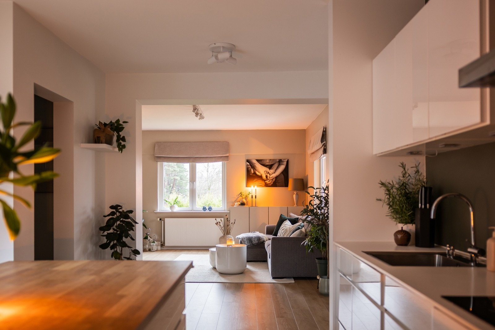 Kjøkkenøyen gir både god lagringsplass og spiseplass. Øyen har vært flittig brukt av nåværende eier. Galleribilde