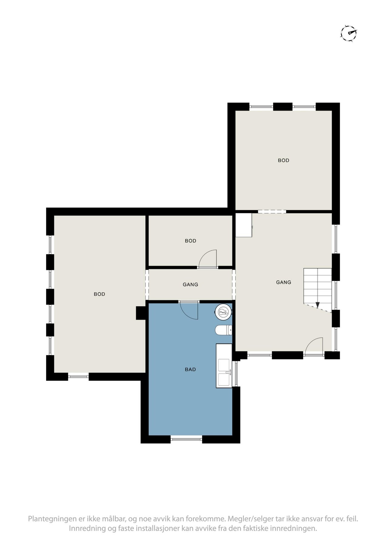 En stor uinnredet kjeller Galleribilde