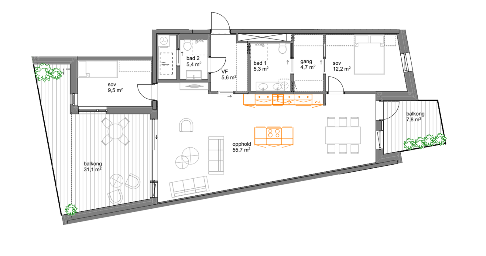 Plantegning. Galleribilde