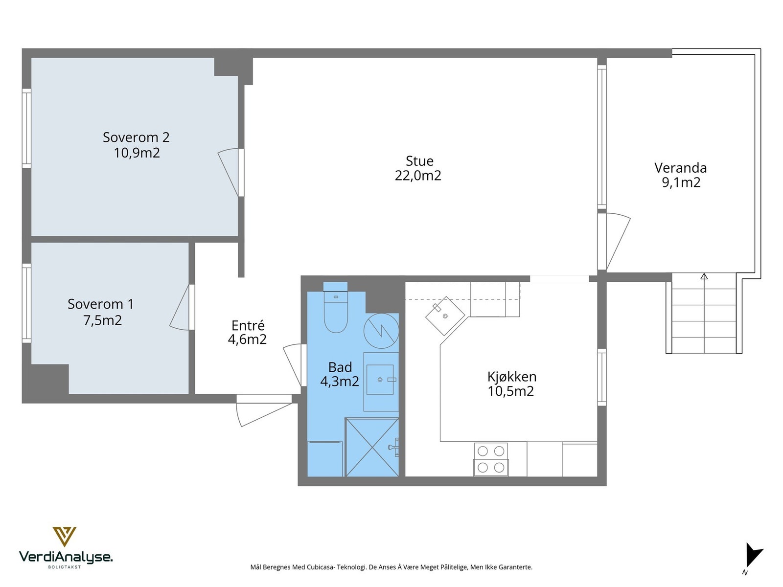 Planskisse Tors veg 11B Galleribilde