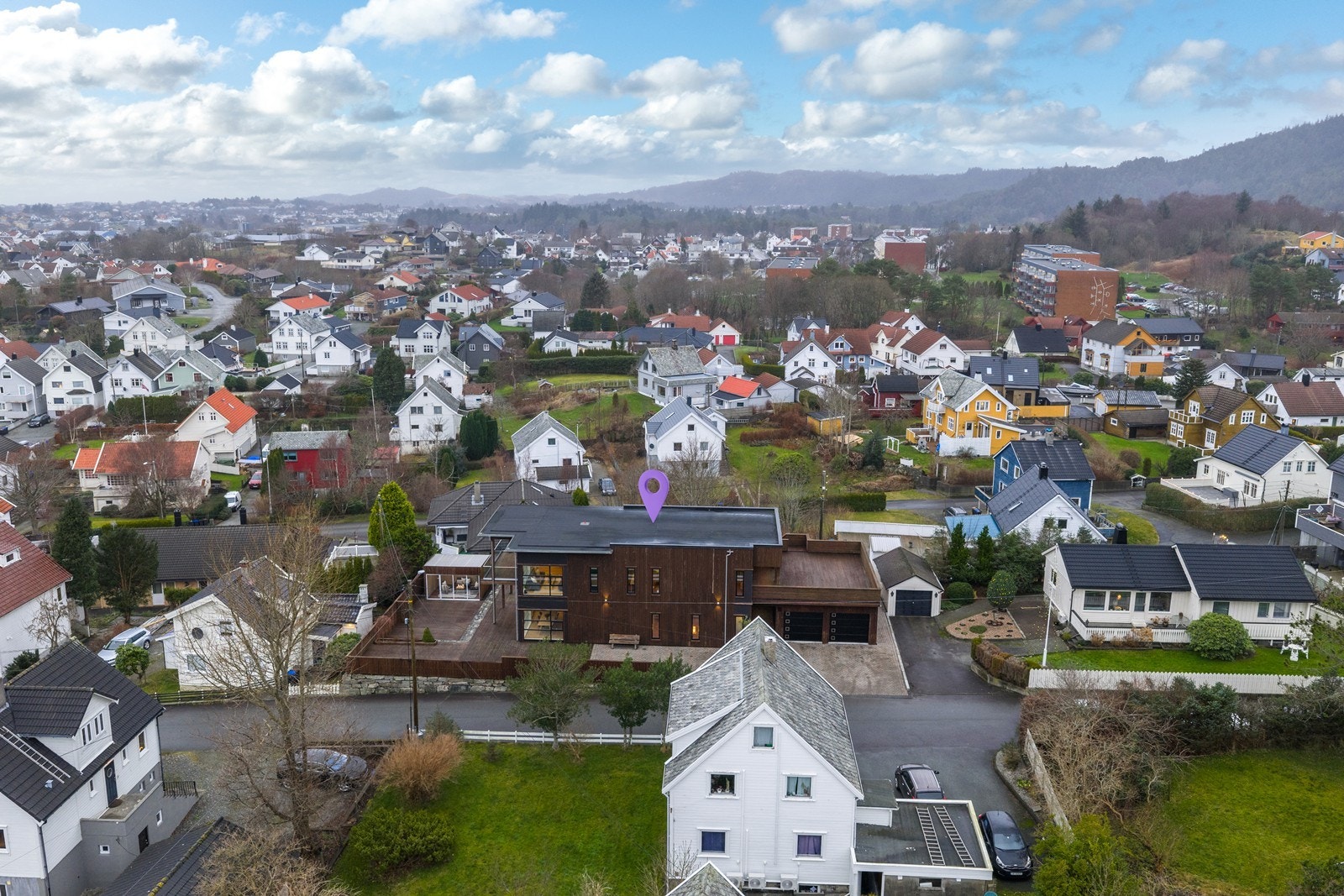 Luftbilde mot nord Galleribilde