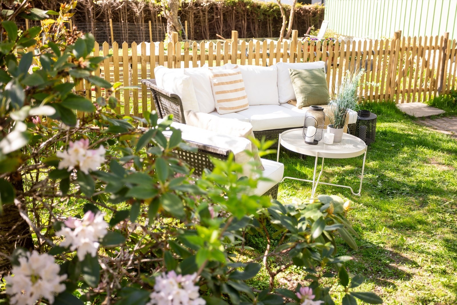 Felles hage ved inngangen. Galleribilde