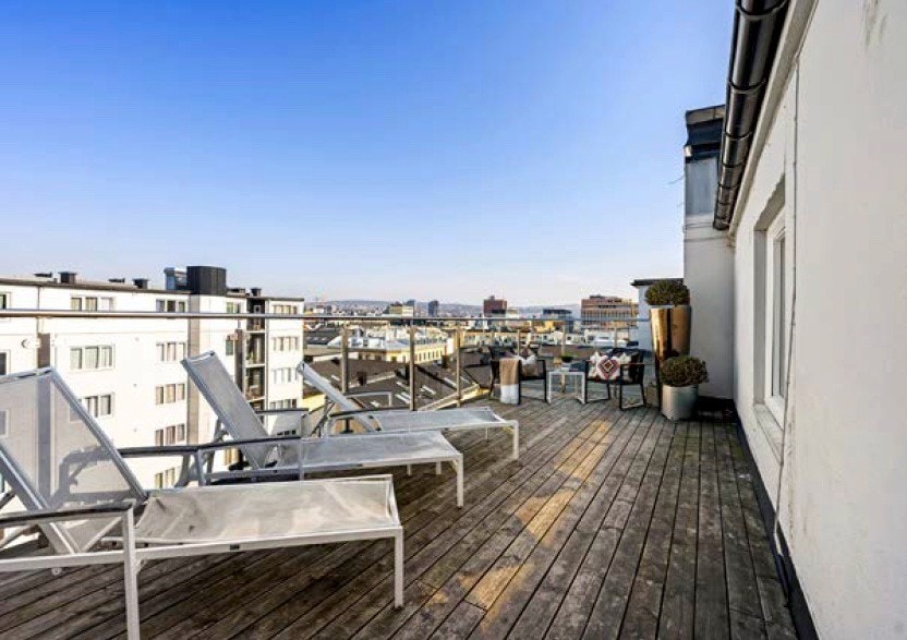 Felles takterrasse. Galleribilde