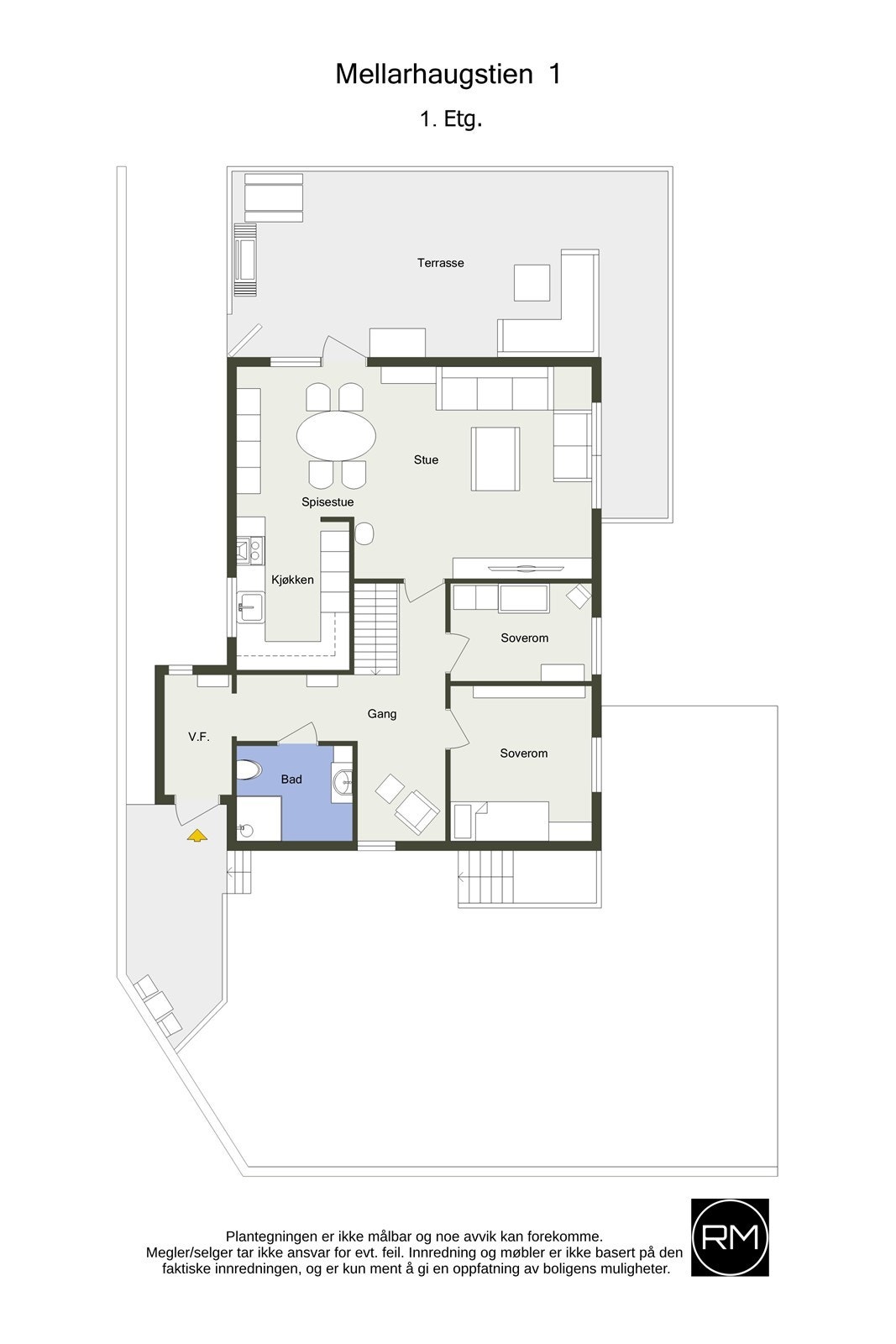 Plantegning hovedetasje Galleribilde