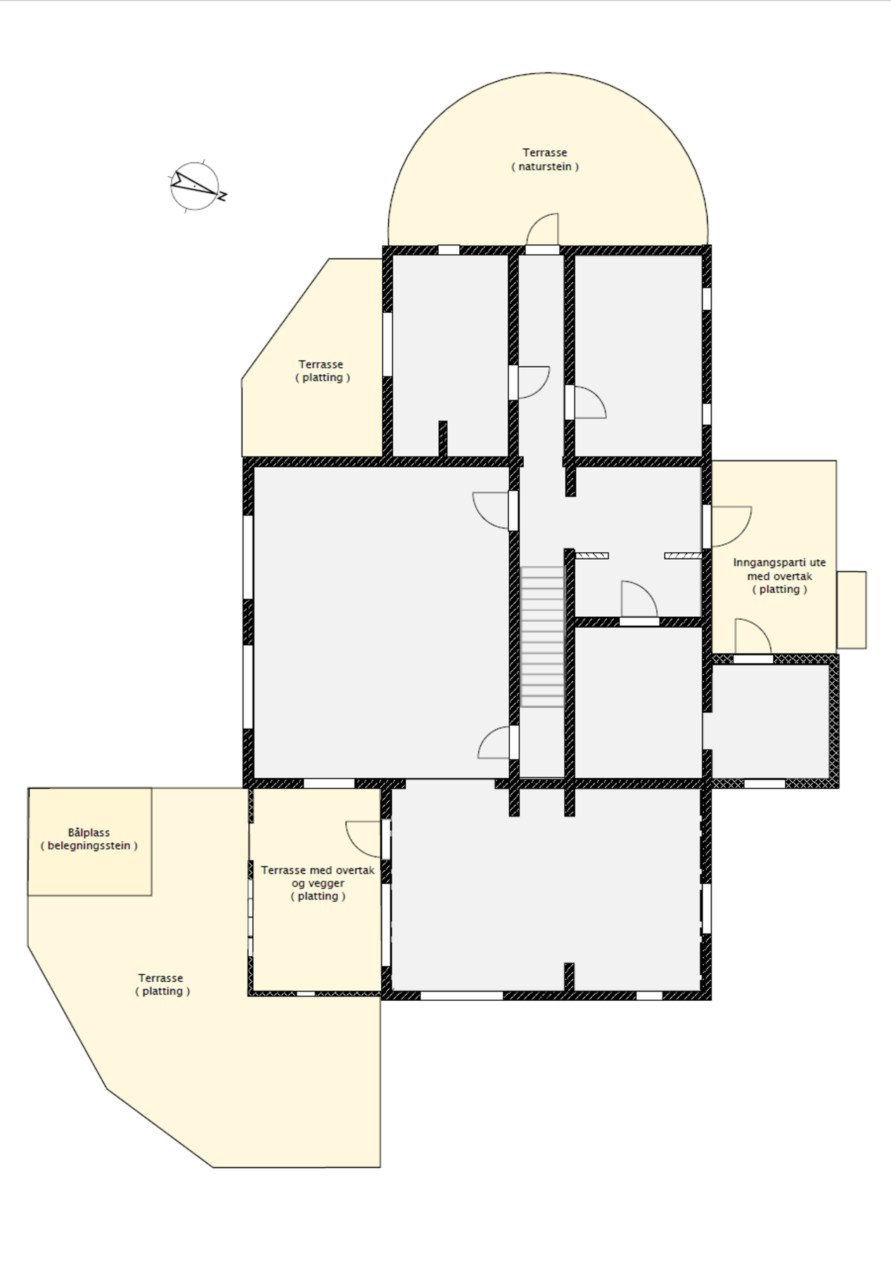 Hovedplan - terrasseoversikt. Galleribilde