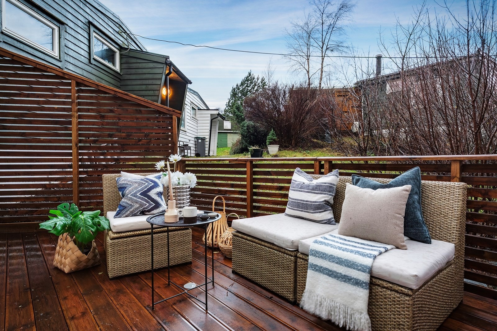 Boligen kan vise til en flott terrasse på 11 m² Galleribilde