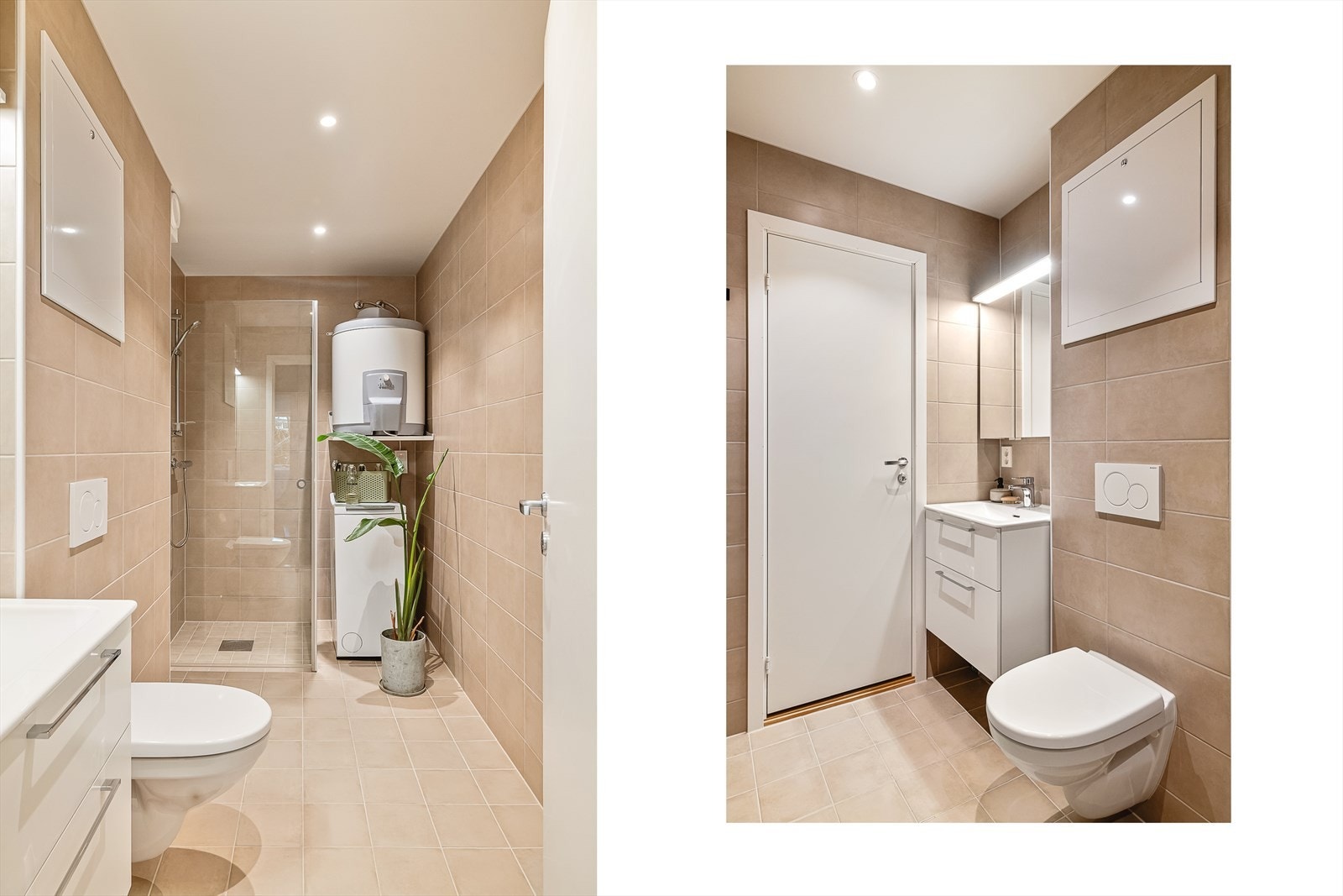 Rålekkert helfliset bad med varmekabler som ble utvidet og renovert i november 2024. Alt arbeid er utført av fagfolk (Unik VVS AS i forbindelse med rørfornying). Galleribilde