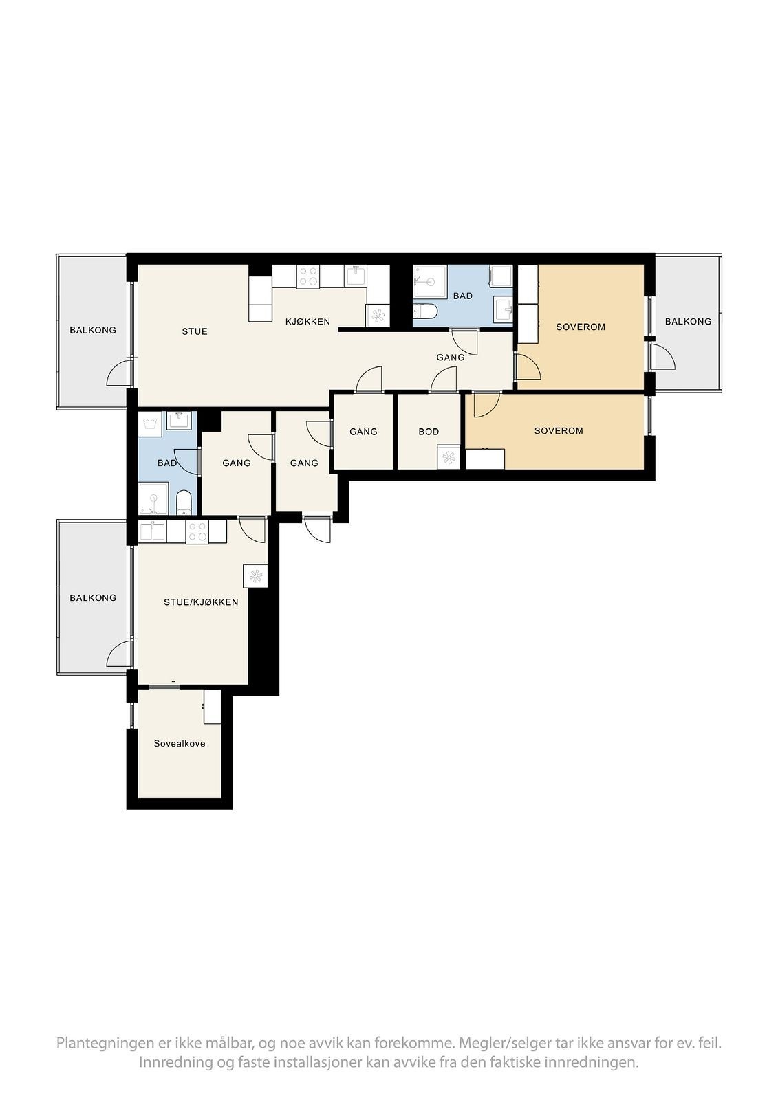 Plantegning. MERK. Kun hoveddel på oversiden uten hybelen på nedre del. Galleribilde