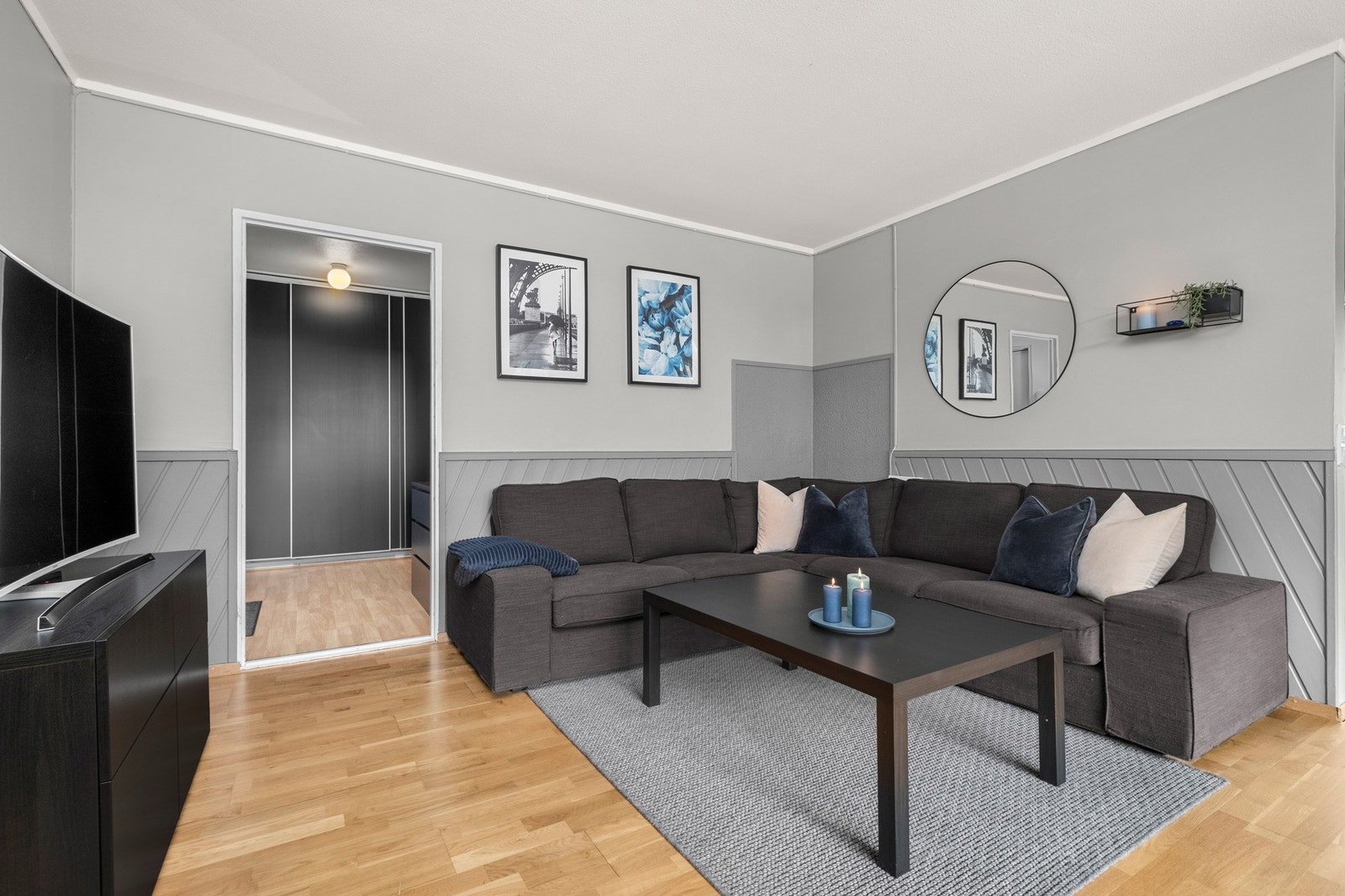 Leiligheten har en god planløsning som gjør det enkelt å møblere etter eget ønsket Galleribilde