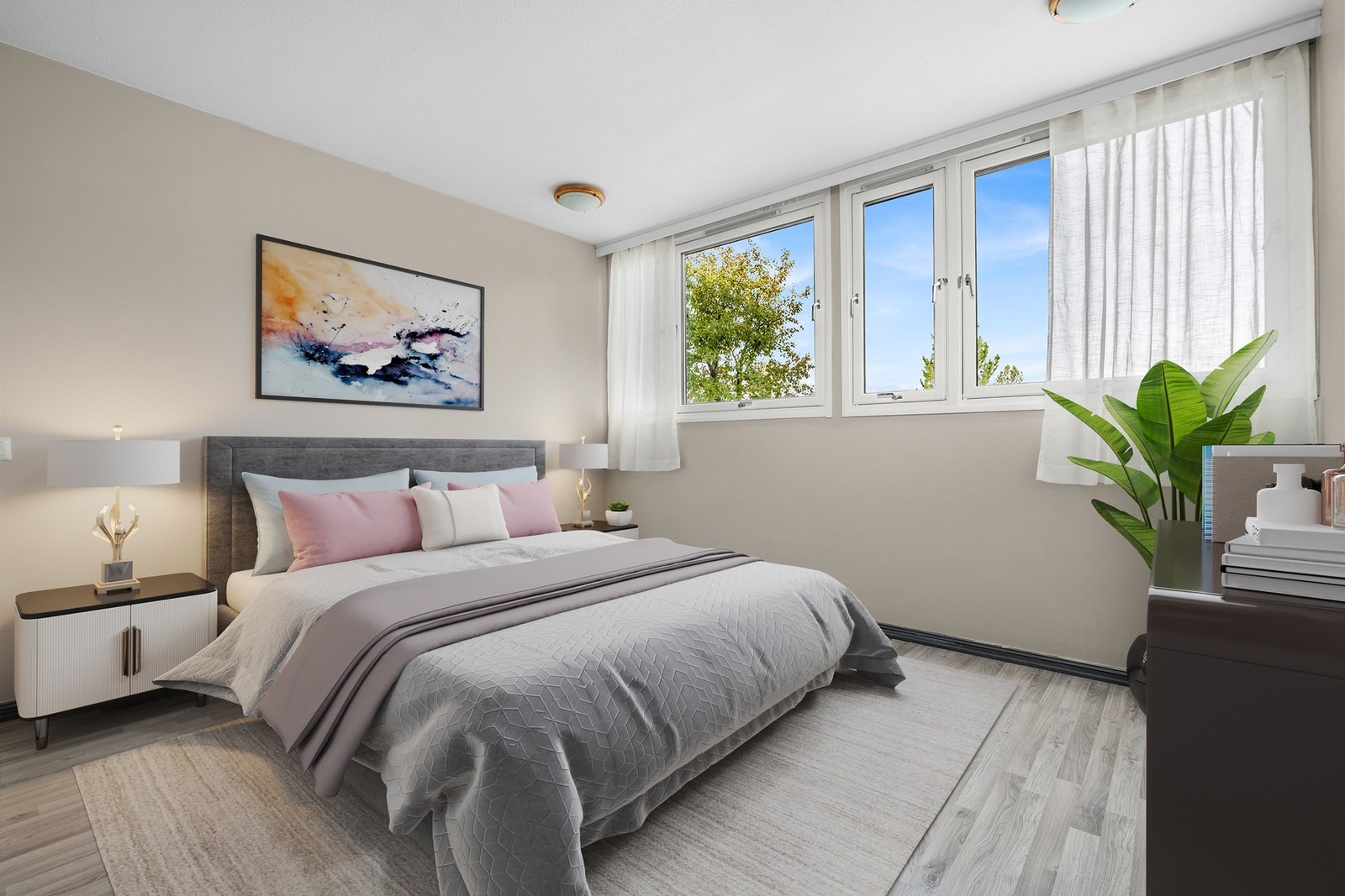 Soverom 2 er også av god størrelse på hele 10,7 kvm (virtuelt bildet) Galleribilde