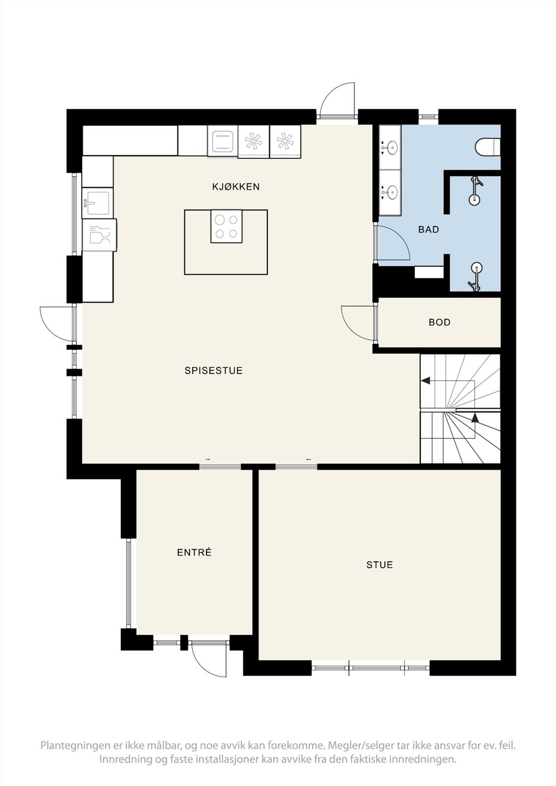 Plantegning 1. etasje Galleribilde