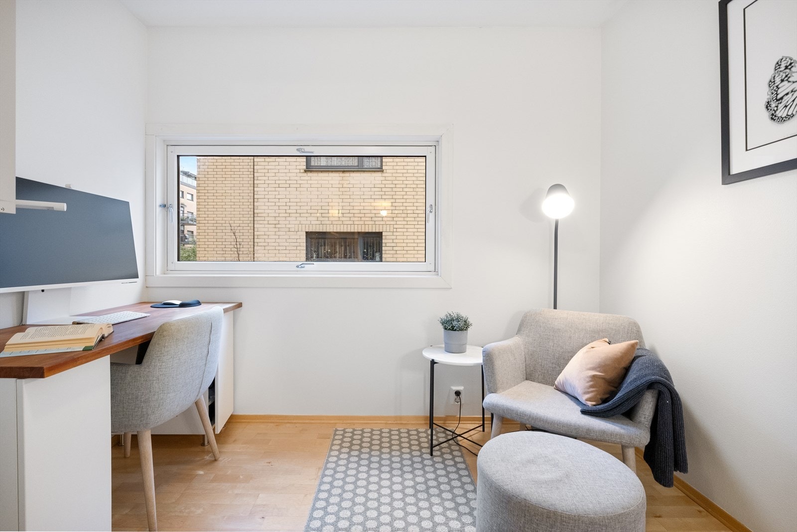 Soverom nr. 3 er også av god størrelse. Som vist kan det også brukes som kontor. Galleribilde