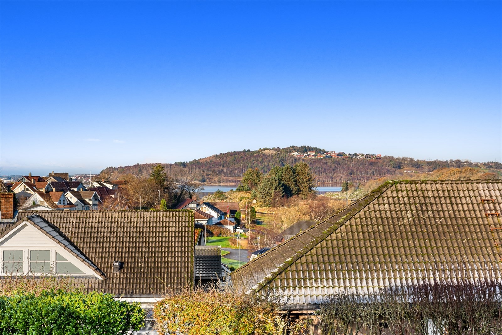 Det er nydelig utsikt fra stuen/kjøkkenet. Galleribilde