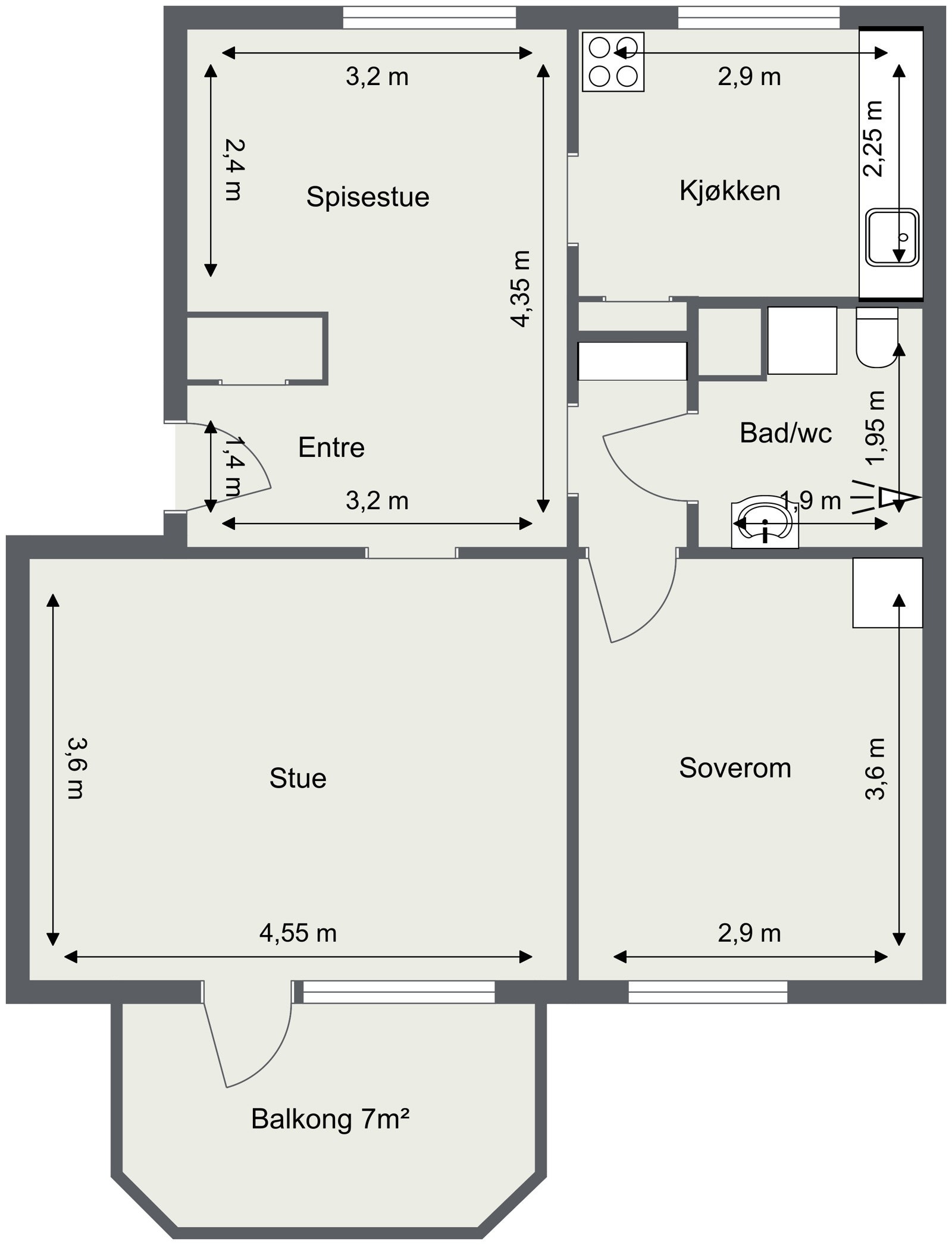 Plantegning Galleribilde