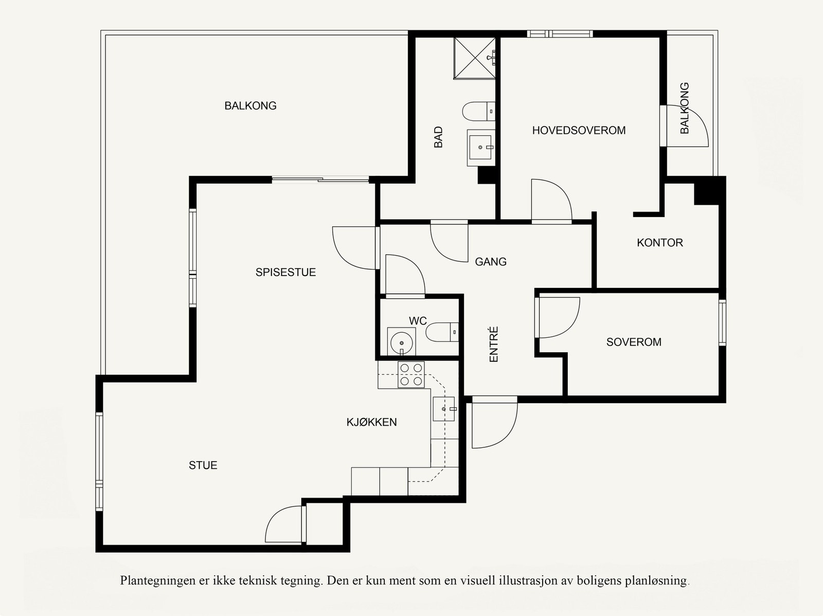 Plantegning 4. etasje. Galleribilde