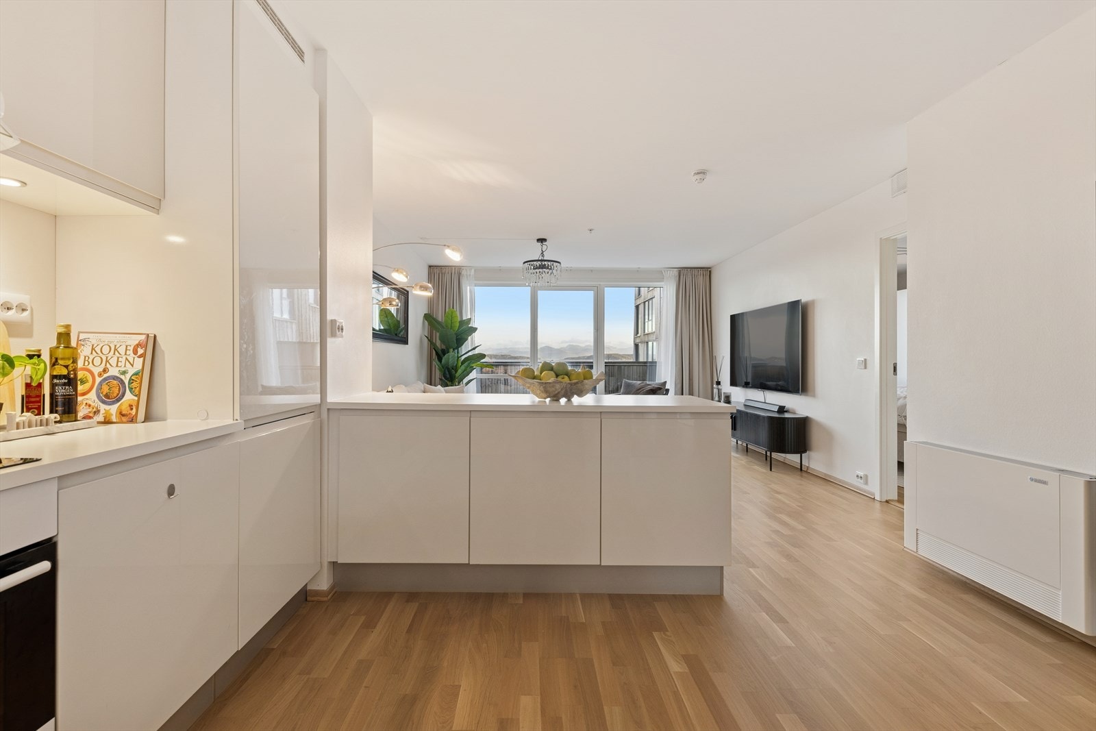 Gjennomgående leilighet gir gode lysforhold i leiligheten Galleribilde