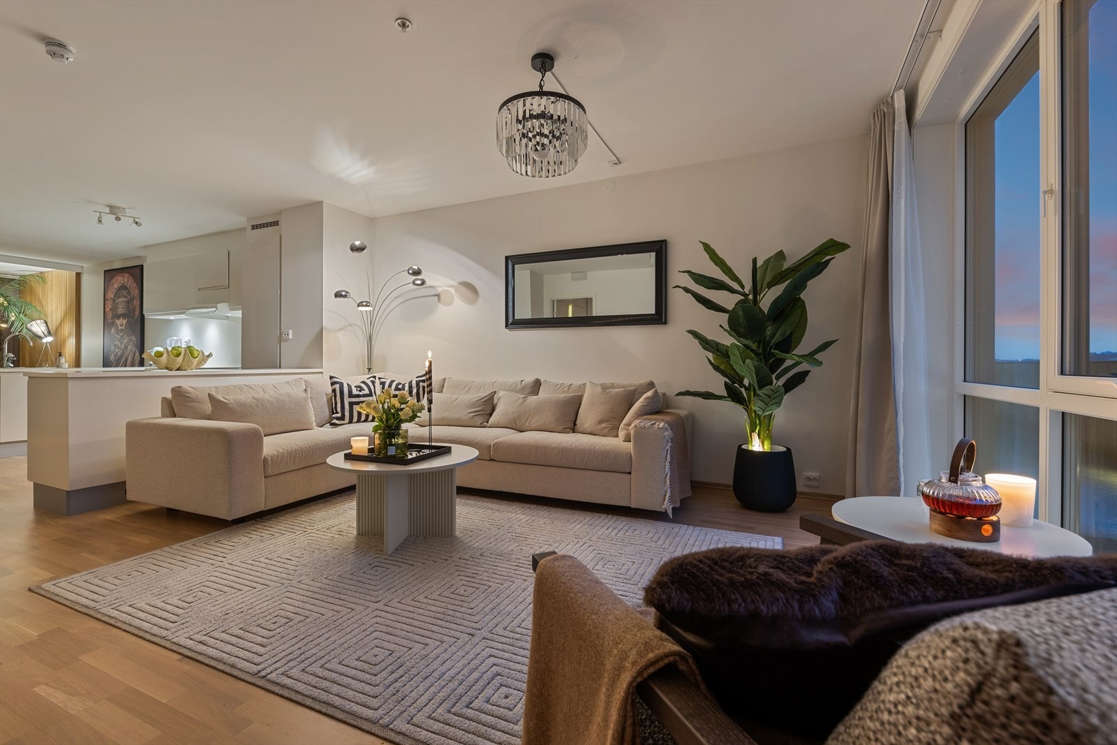 Her har du en lys og innbydende selveierleilighet på 94 kvm med god planløsning Galleribilde