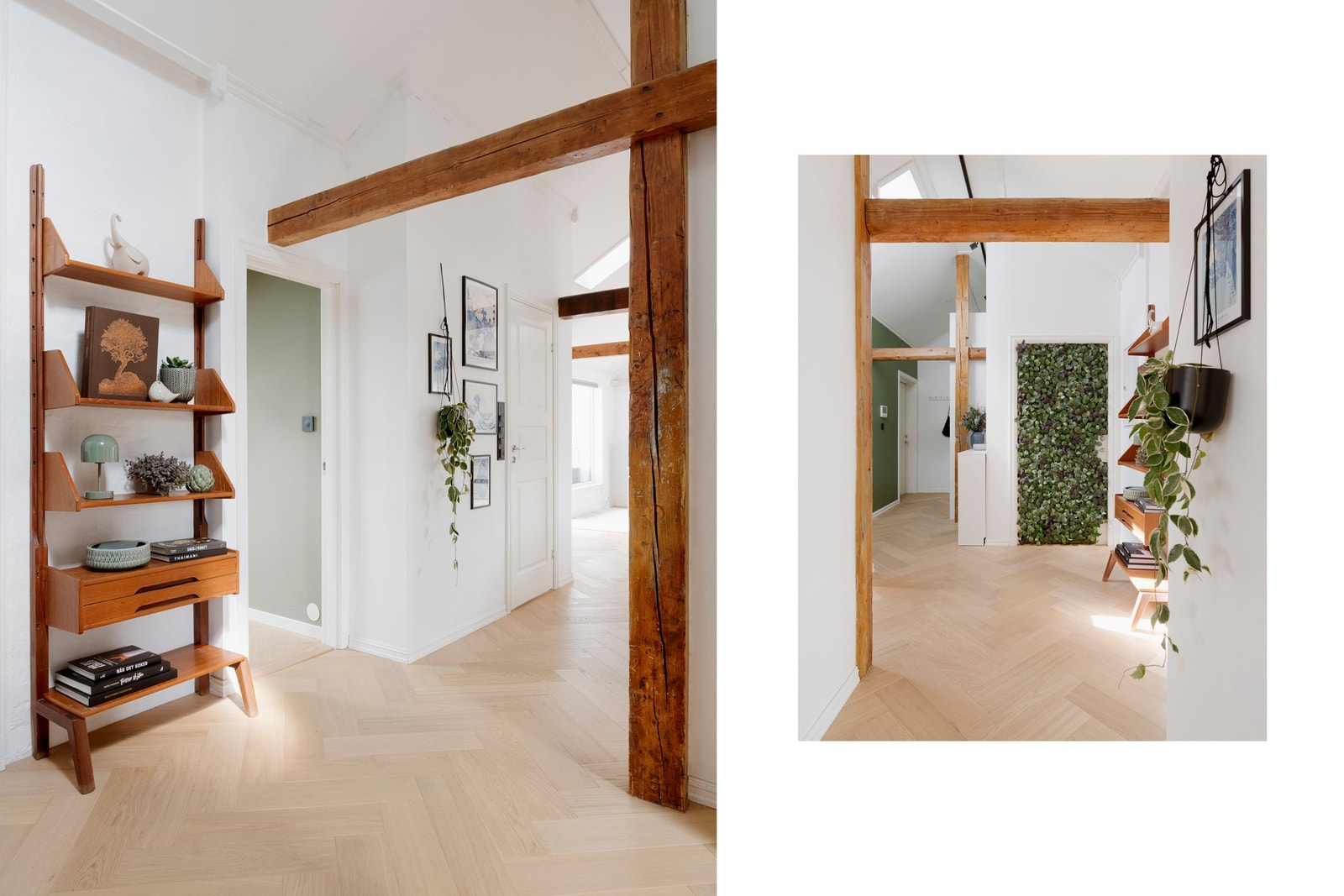 Velkommen inn i en lys og oversiktlig entré med god plass til oppbevaring av yttertøy. Galleribilde