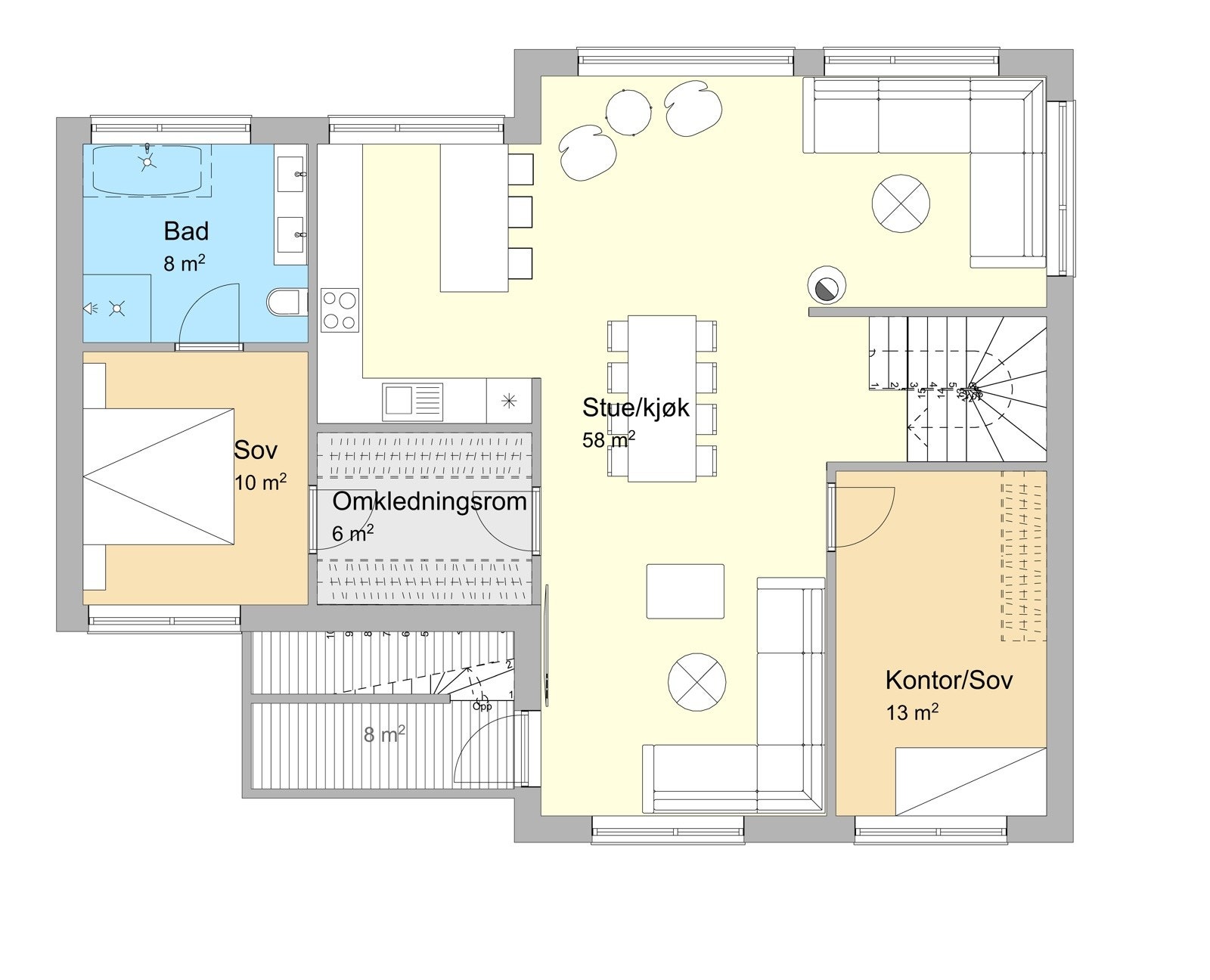 Planskisse 2.etasje. Galleribilde