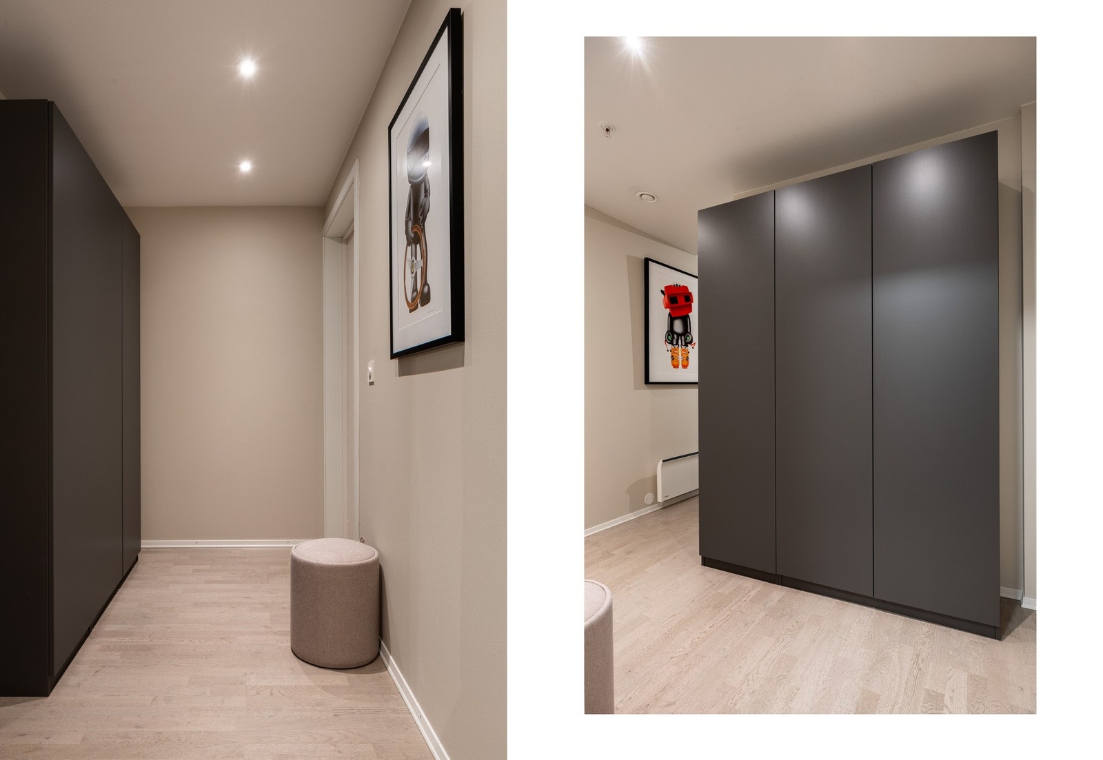 Romslig velkomst med garderobeløsning. Gode oppbevaringsmuligheter. Galleribilde