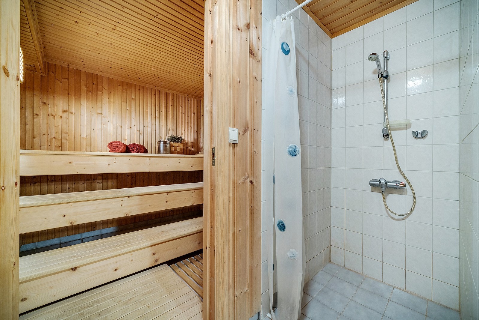 Badstu med dusj. Galleribilde