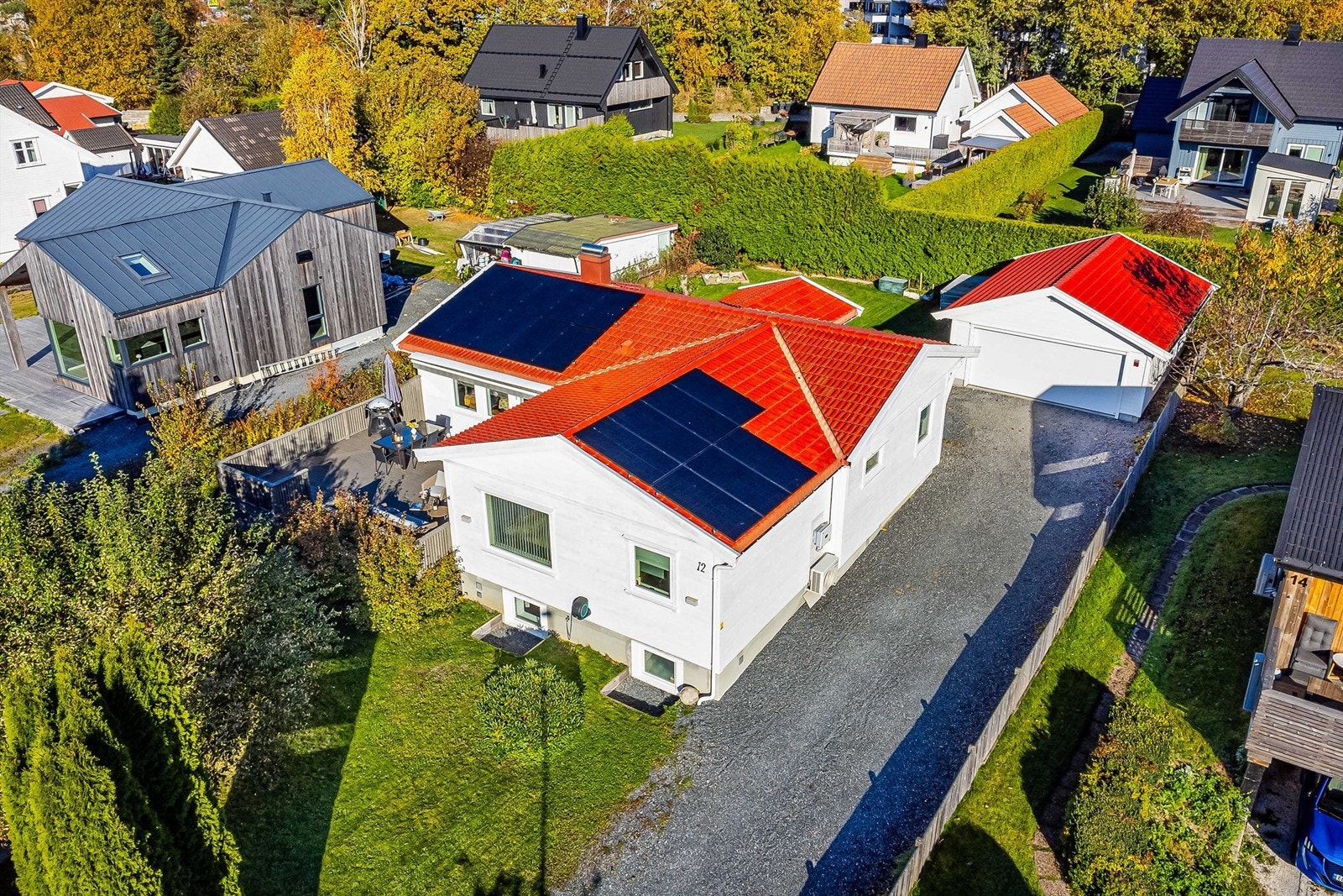 I oppkjørselen er det plass for opptil flere biler - praktisk om du venter større besøk. Galleribilde