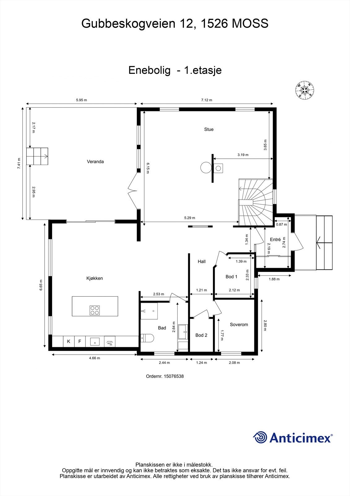 Veiledende skisse av første etasje. Galleribilde