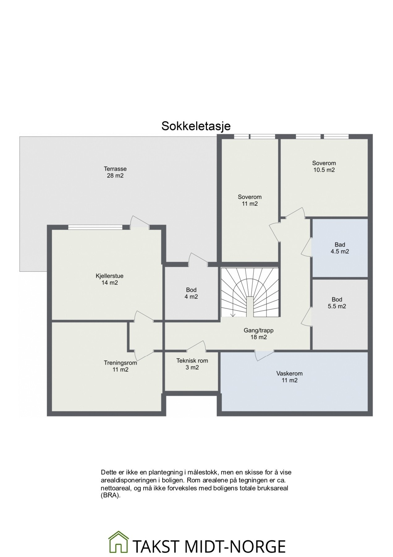 Plantegning underetasjen Galleribilde