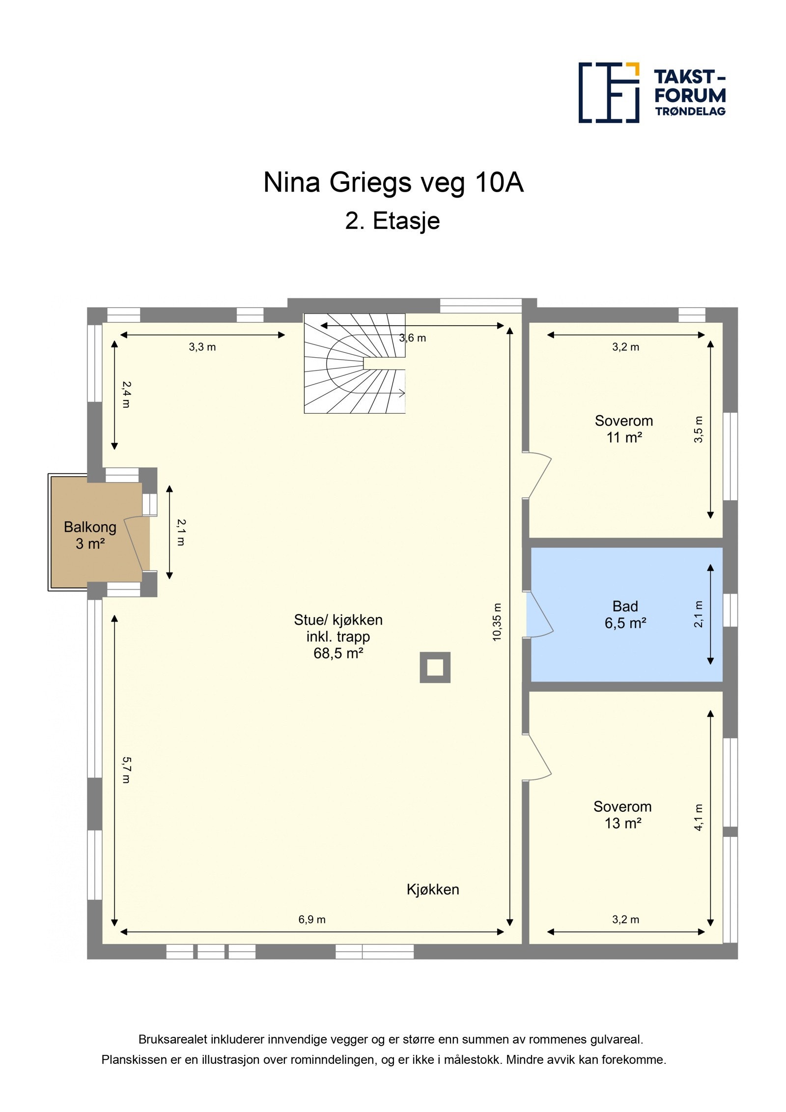 Planskisse 2.etasje. Galleribilde