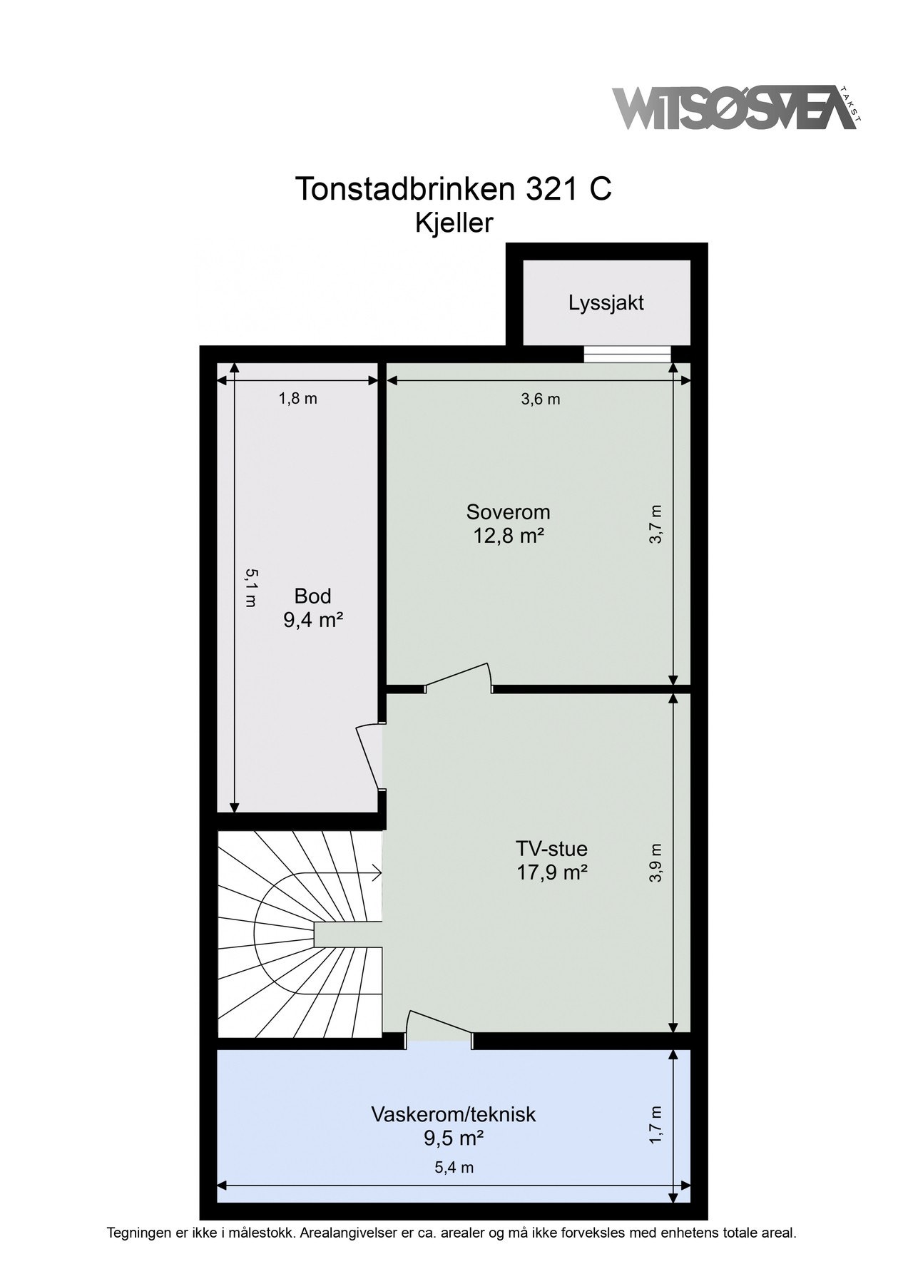 Planskisse kjeller Galleribilde