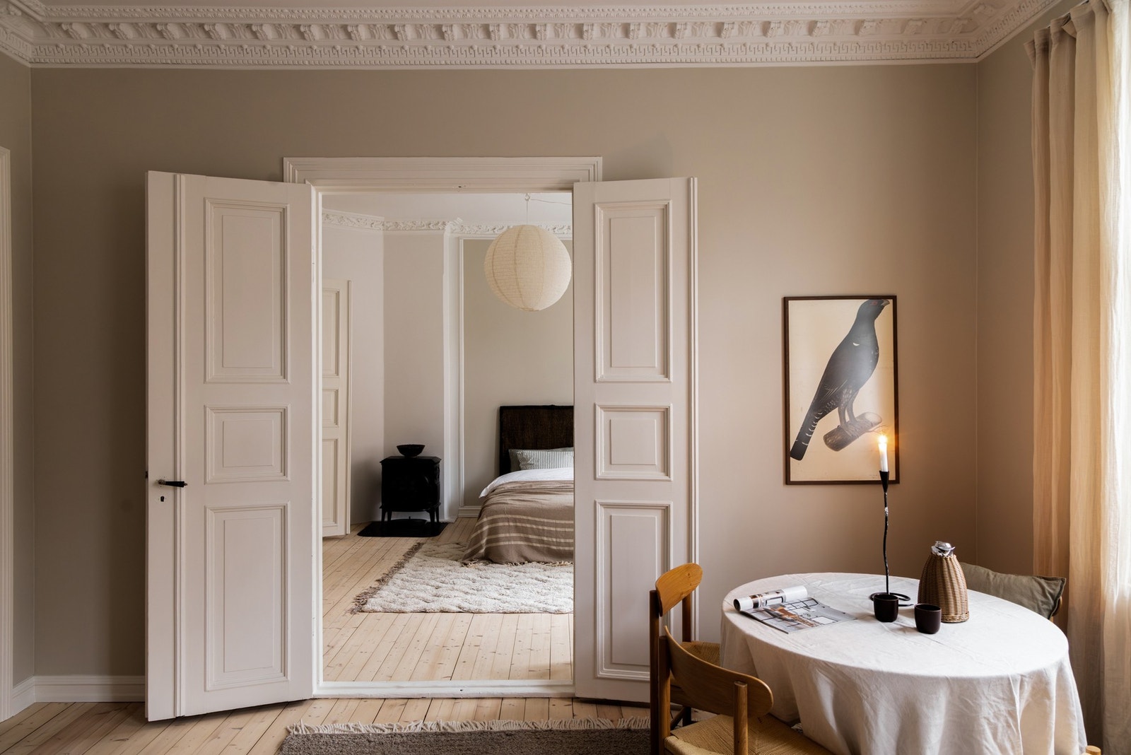 Restaurerte originale fløy-dører Galleribilde