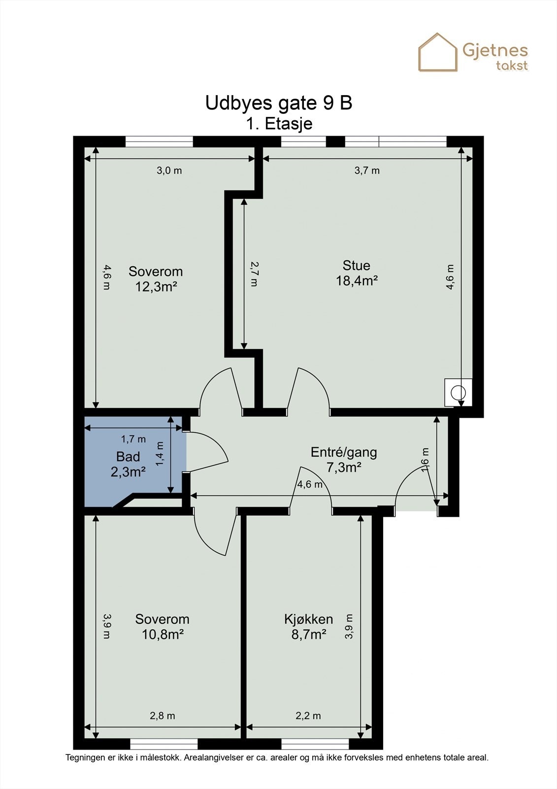Planløsning - To boder i kjelleren og en på loft disponeres av leiligheten. I tillegg har man tilgang til et felles vaskerom på loftet. Galleribilde