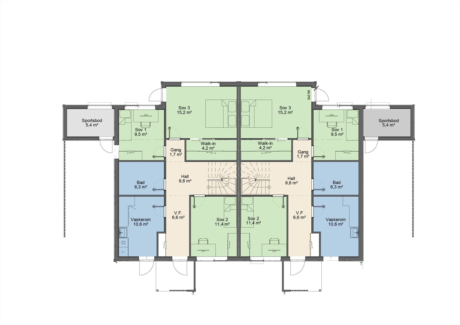 Plantegning 1. etasje. Galleribilde