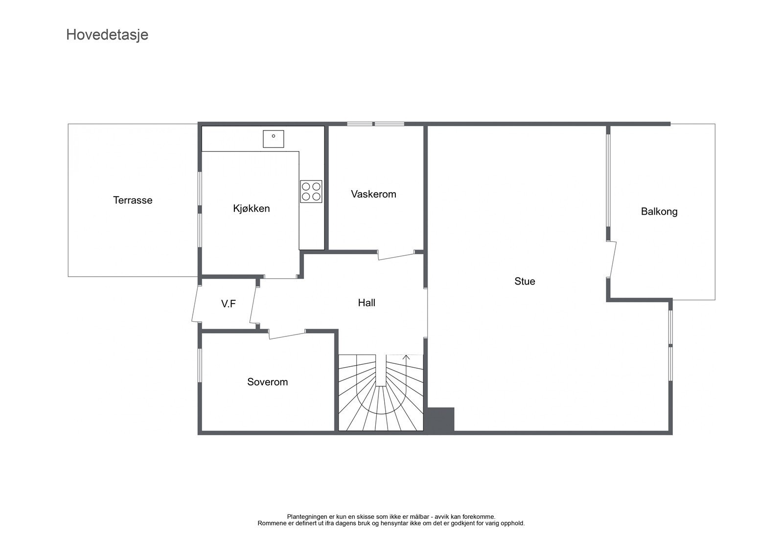 Plantegning 1.etg Galleribilde