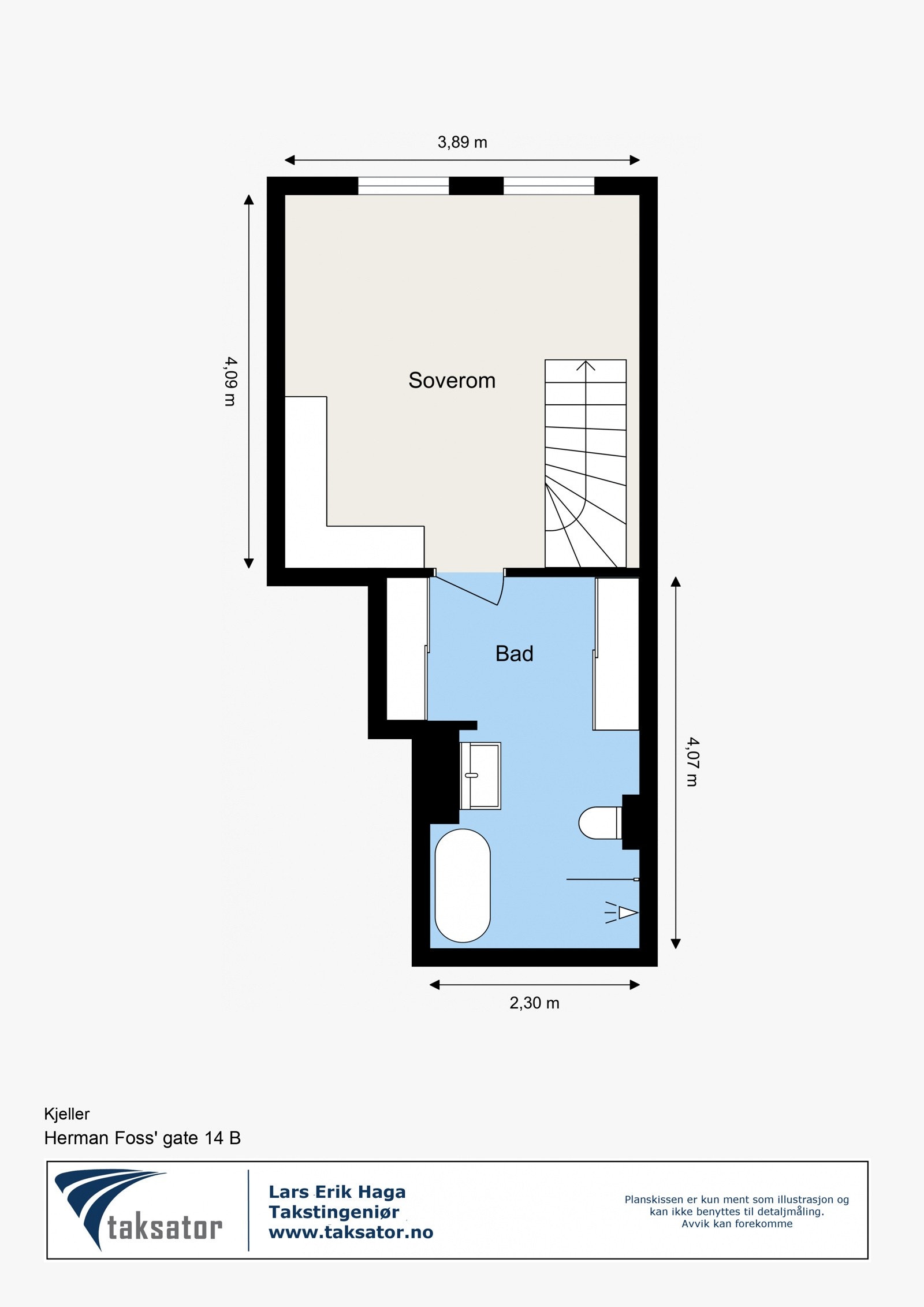 Plantegning underetasje. Galleribilde