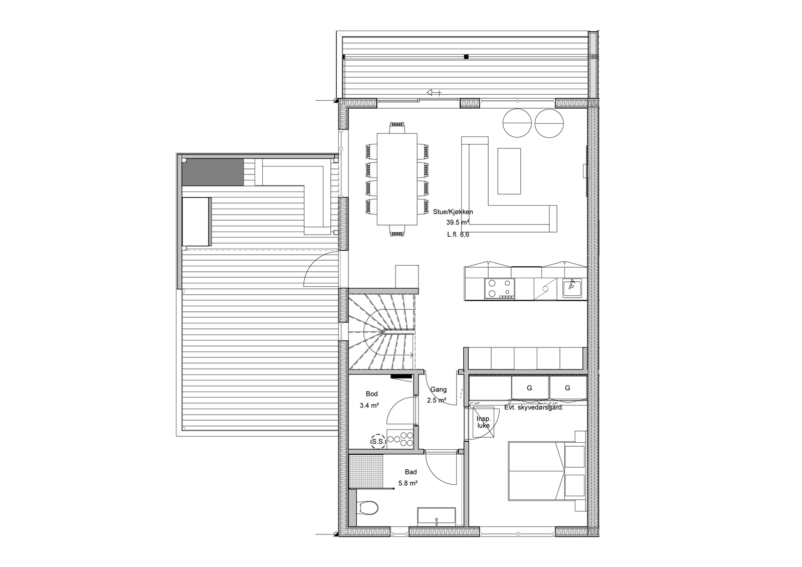 Planteikning h.etg. Galleribilde