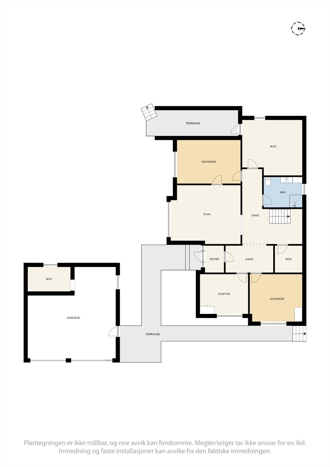 Plantegning underetasje. Galleribilde