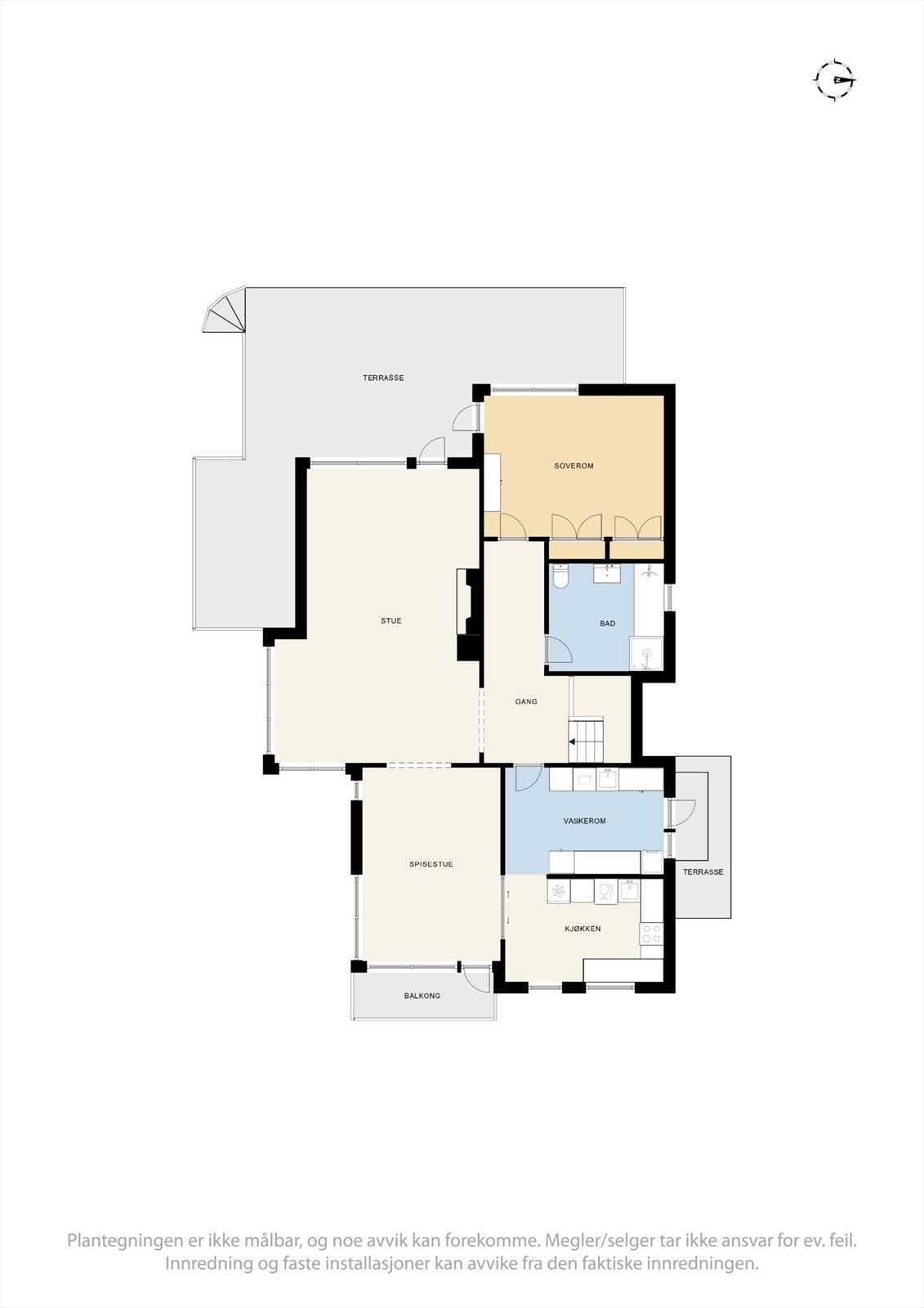 Plantegning 1. etasje Galleribilde