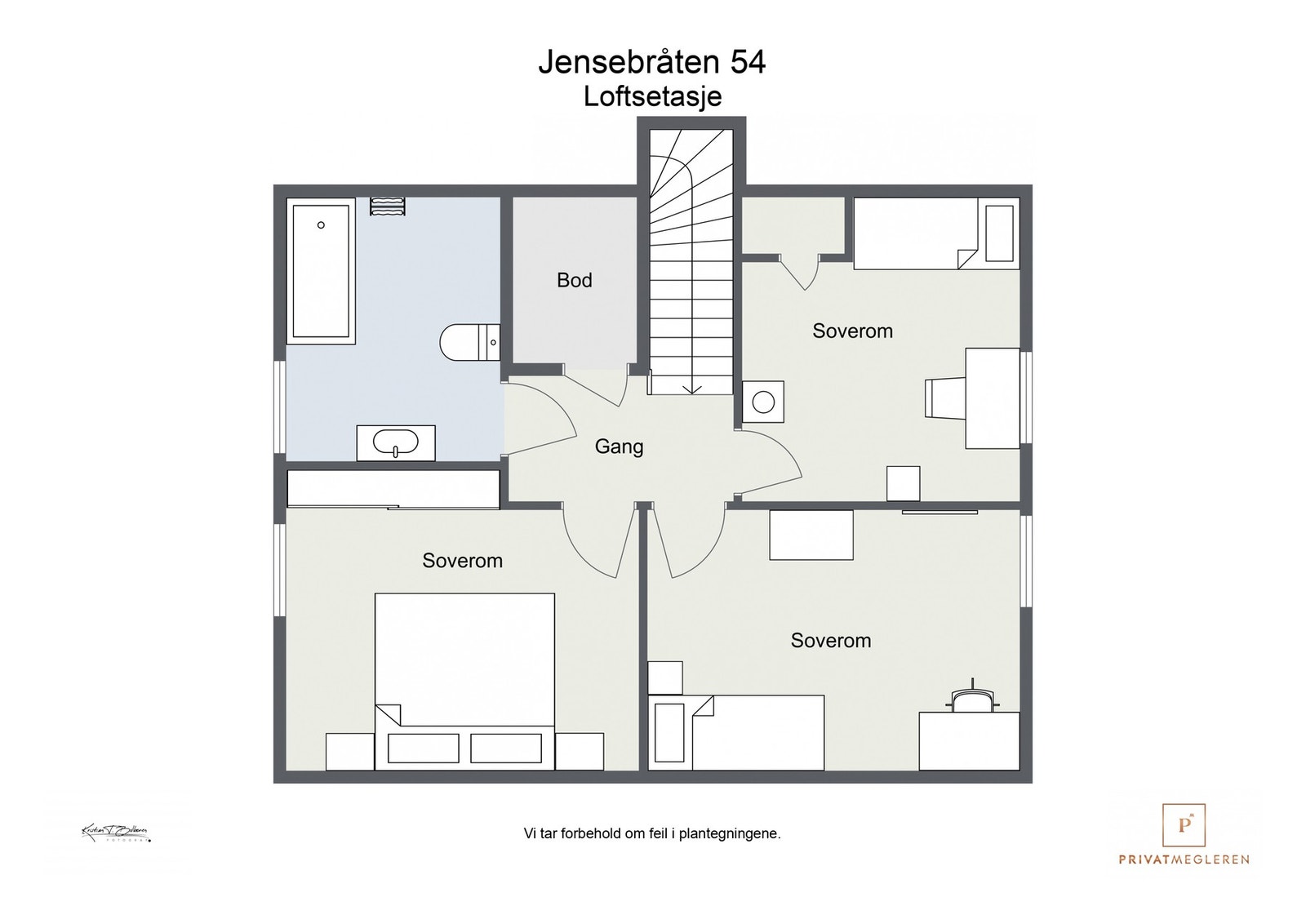 Plantegning loftetasje Galleribilde