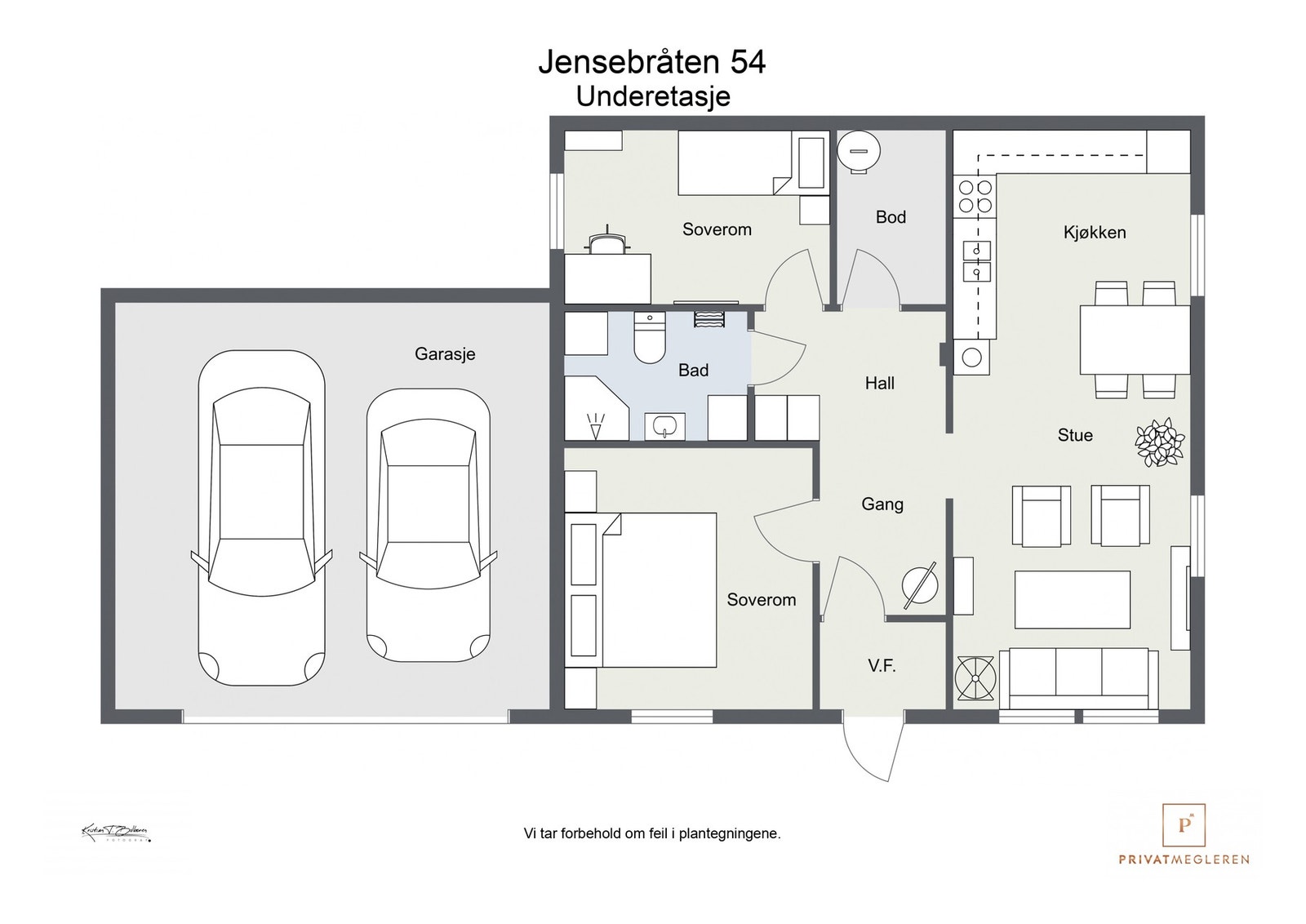 Plantegning underetasje Galleribilde