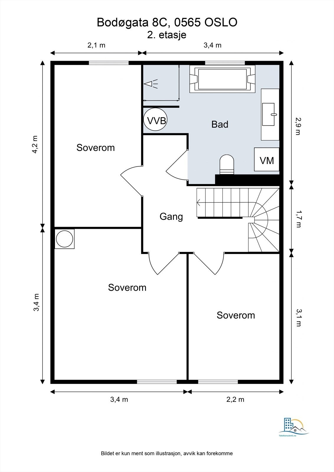 Plantegning 2. etasje Galleribilde