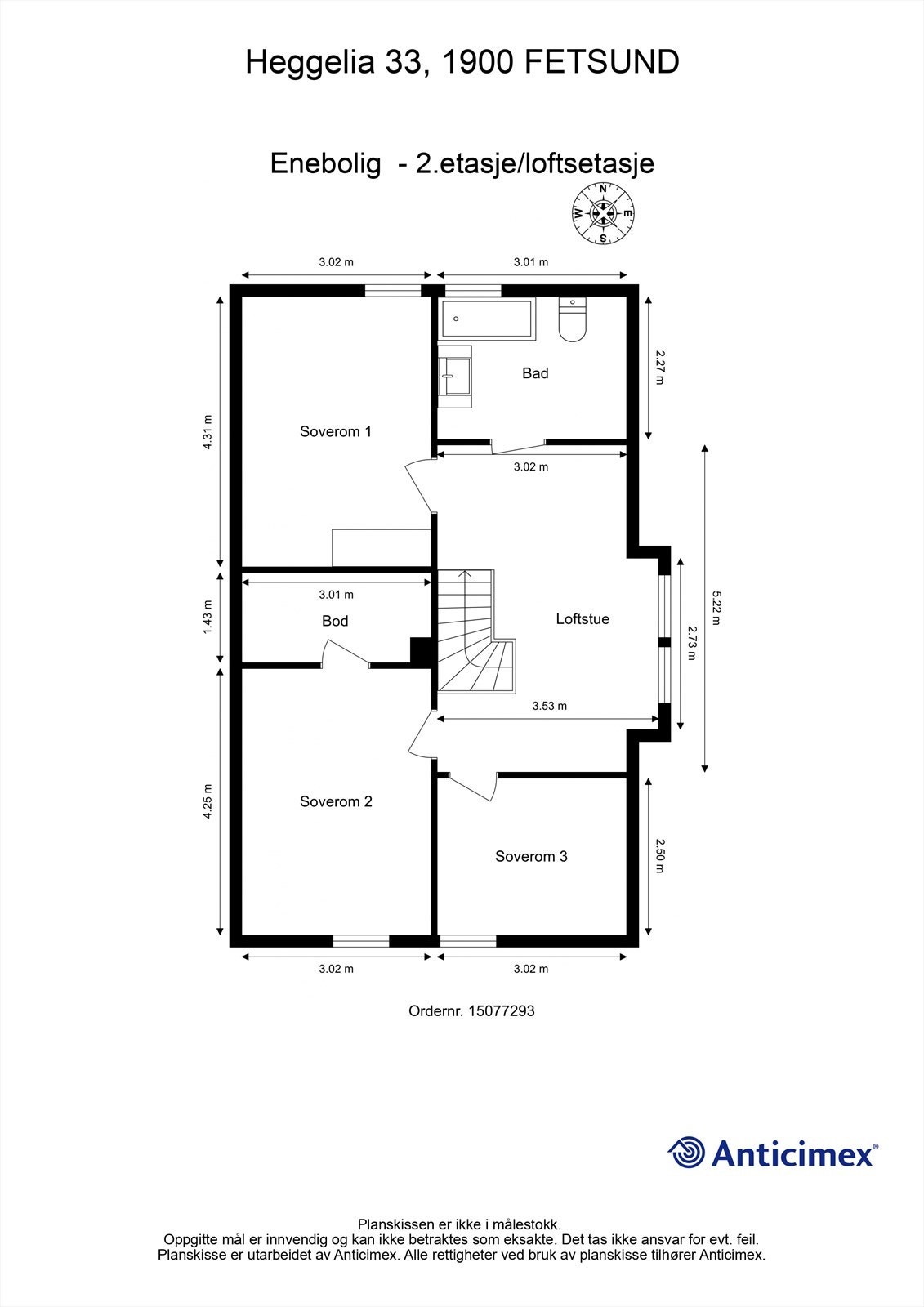 Plantegning 2. etasje Galleribilde