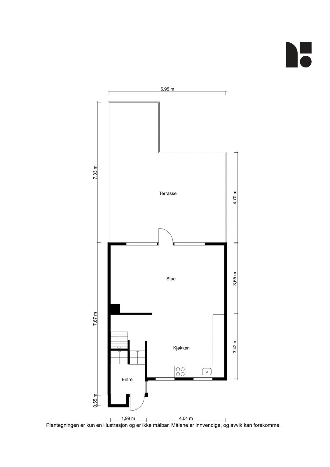Planskisse 1. etasje. Galleribilde