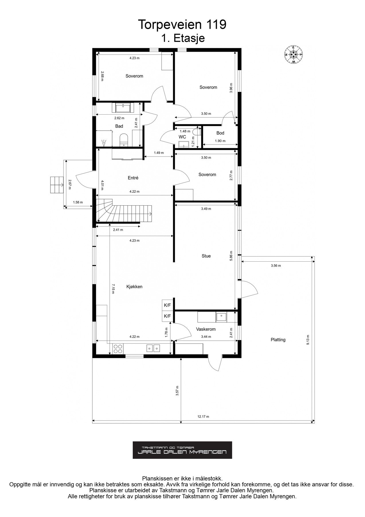 Plantegning 1.etasje Galleribilde