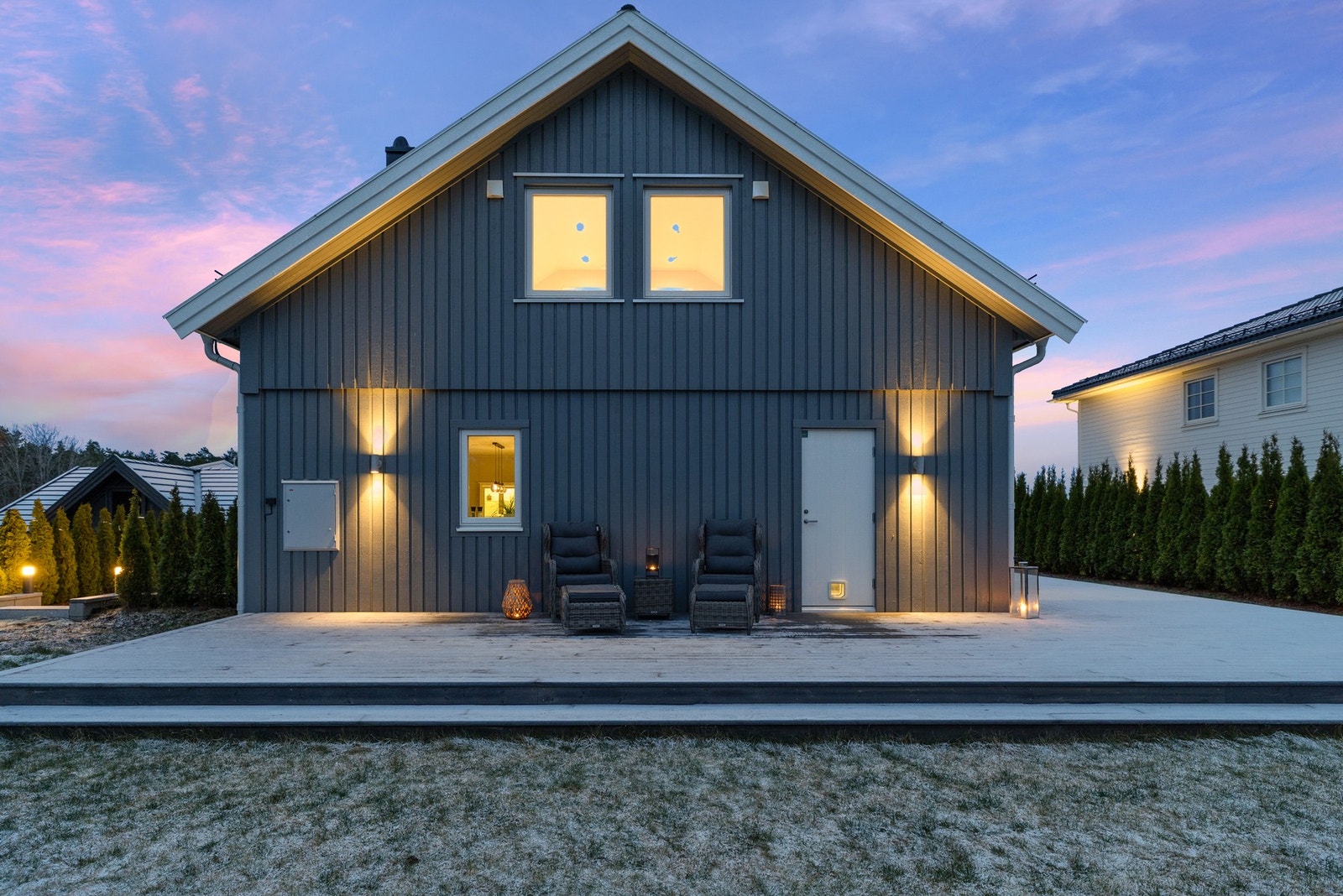 På den rette årstiden får man en fantastisk solvegg her. Galleribilde