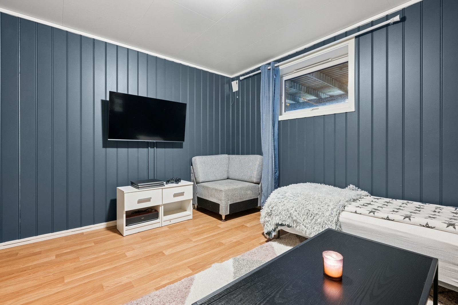 Bod som i dag blir brukt som soverom, ikke godkjent hos Fauske kommune. Galleribilde