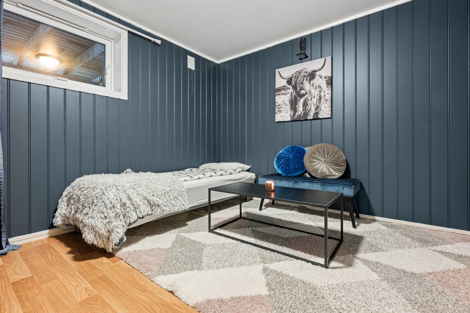 Bod som i dag blir brukt som soverom, ikke godkjent hos Fauske kommune. Galleribilde