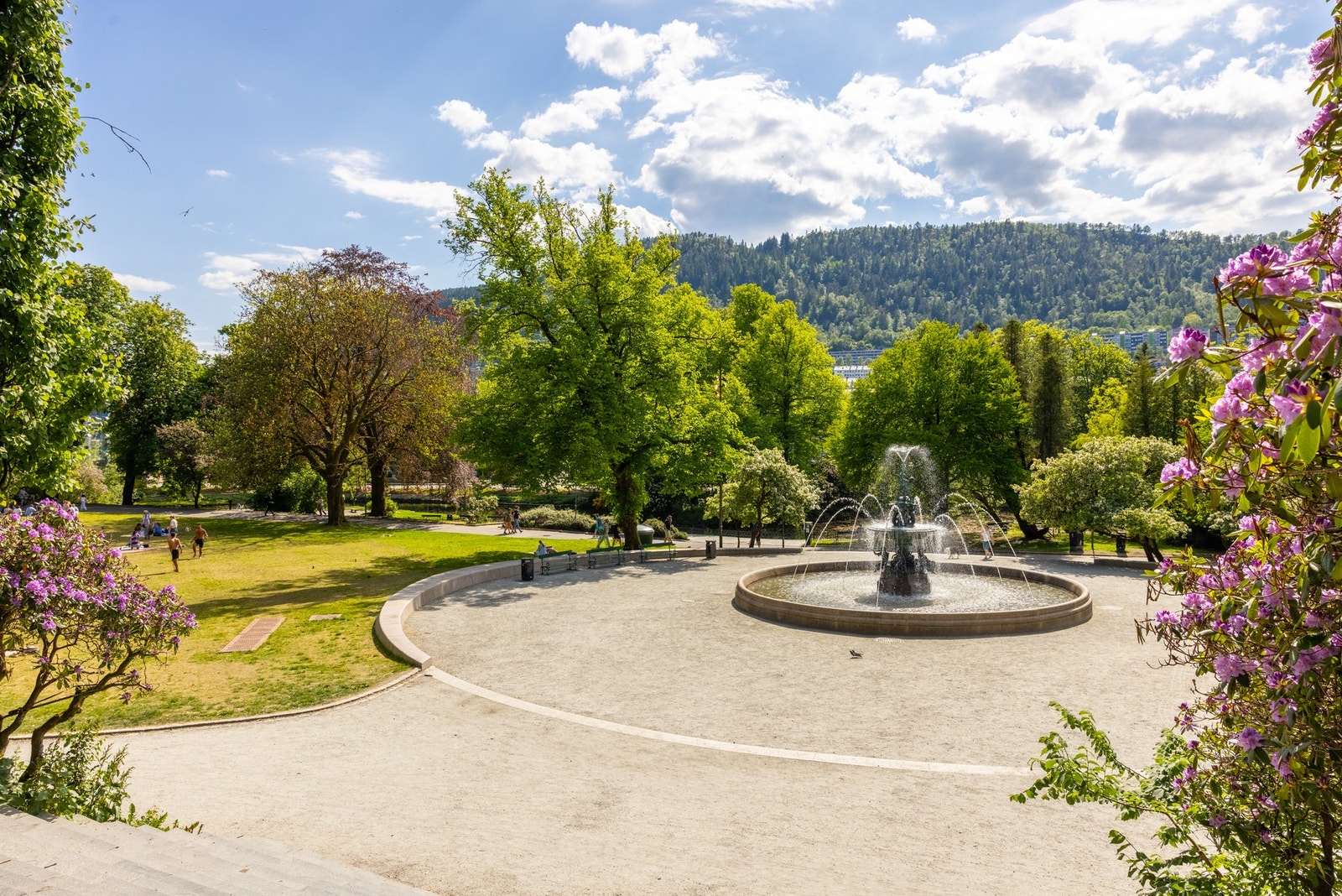 Flotte Nygårdsparken er kun en kort spasertur fra leiligheten, her kan man nyte mange fine dager. Galleribilde