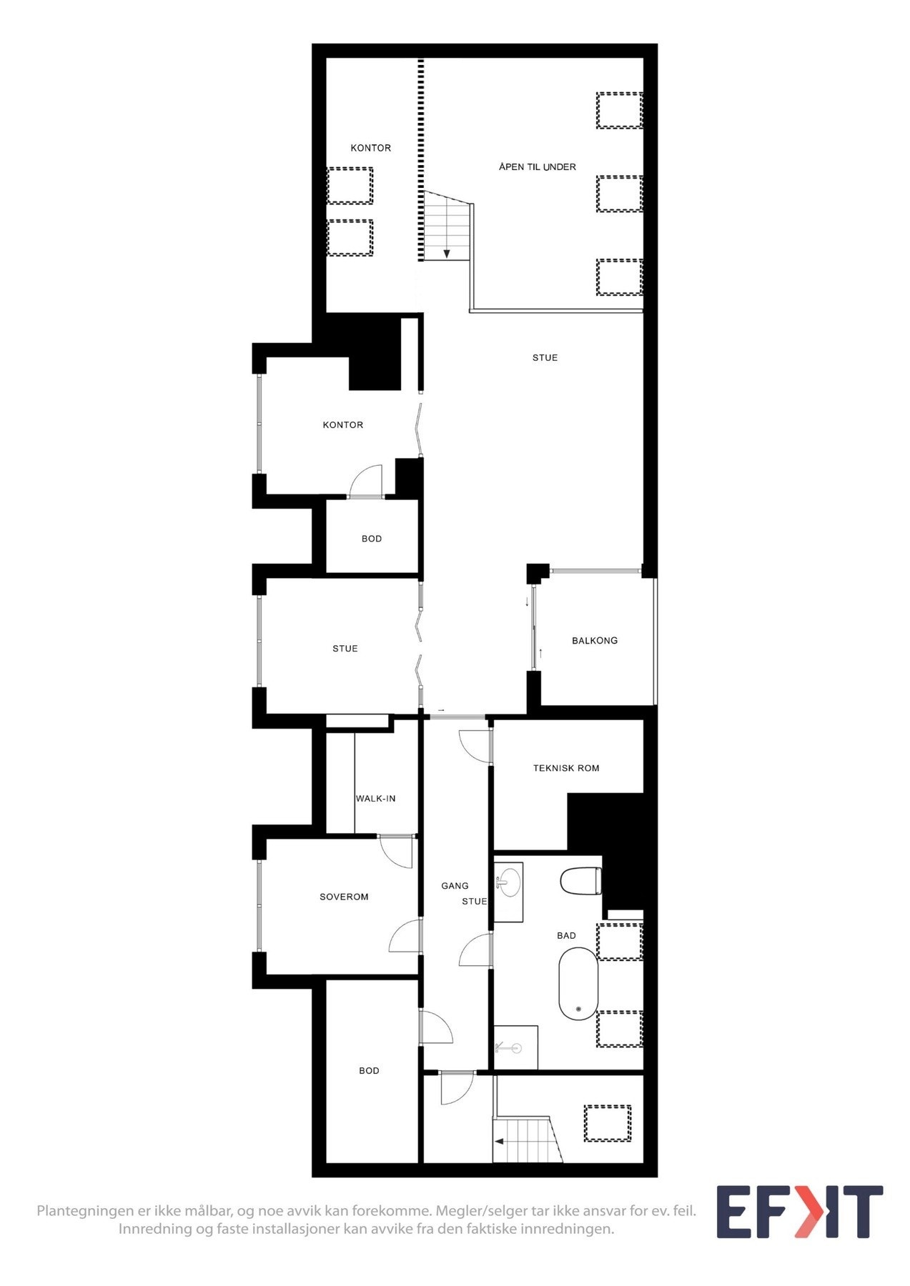 2D Plantegning - 7.etasje. Galleribilde